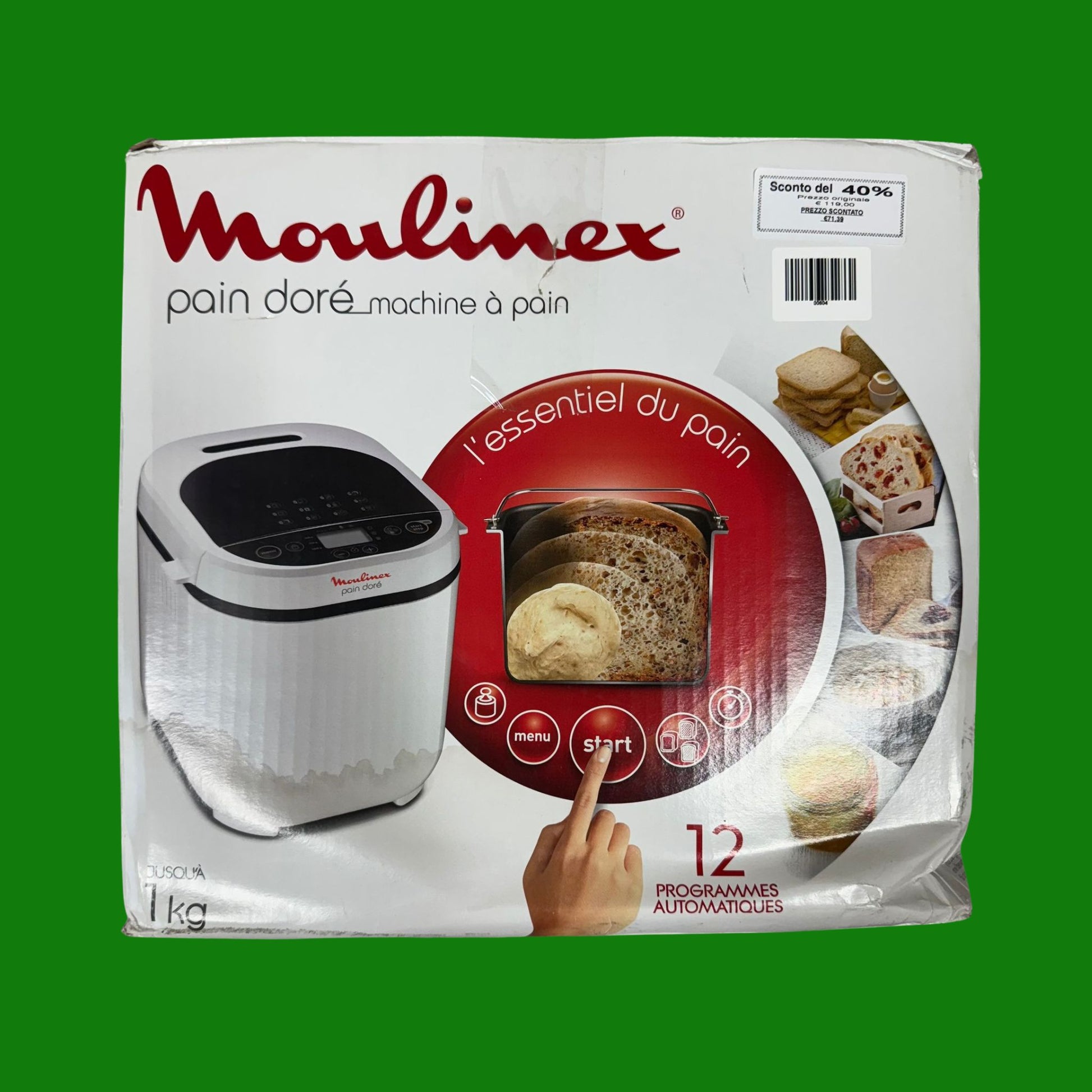 Moulinex OW2101 Pain Doré Macchina del Pane, 720 W