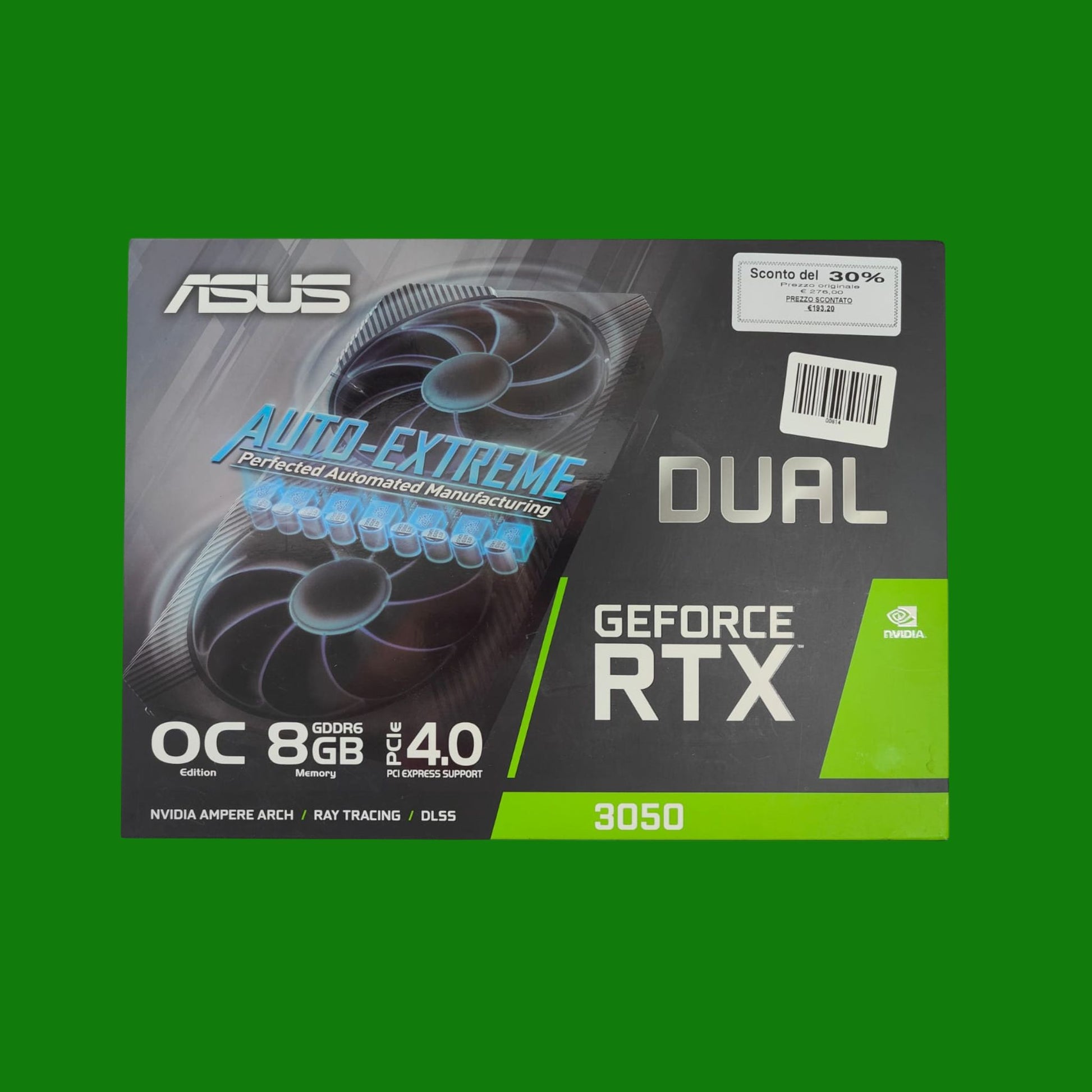 ASUS Dual NVIDIA GeForce RTX 3050 OC Edition Scheda Grafica, 8GB GDDR6,