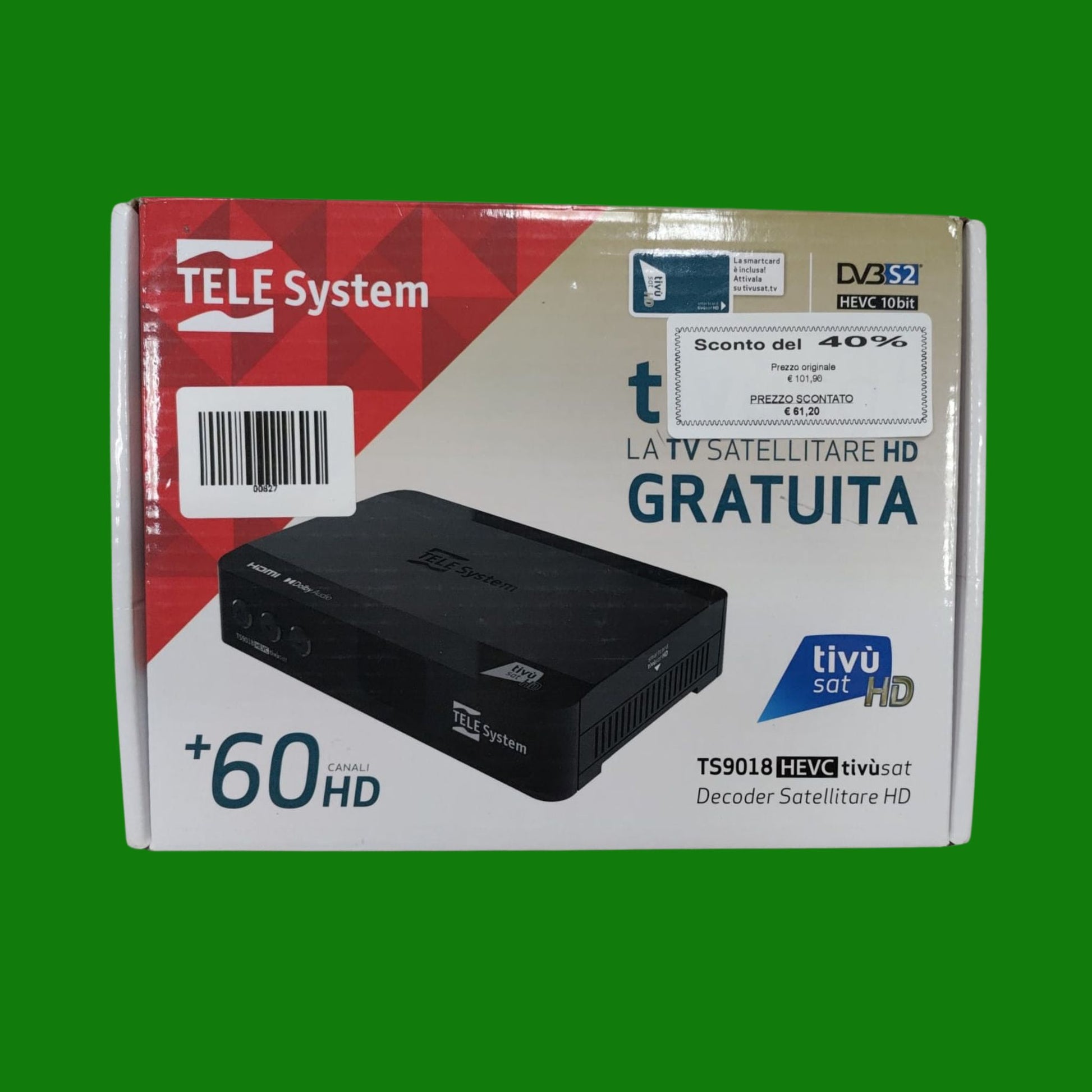 Tele System Decoder Satellitare TS9018HEVC