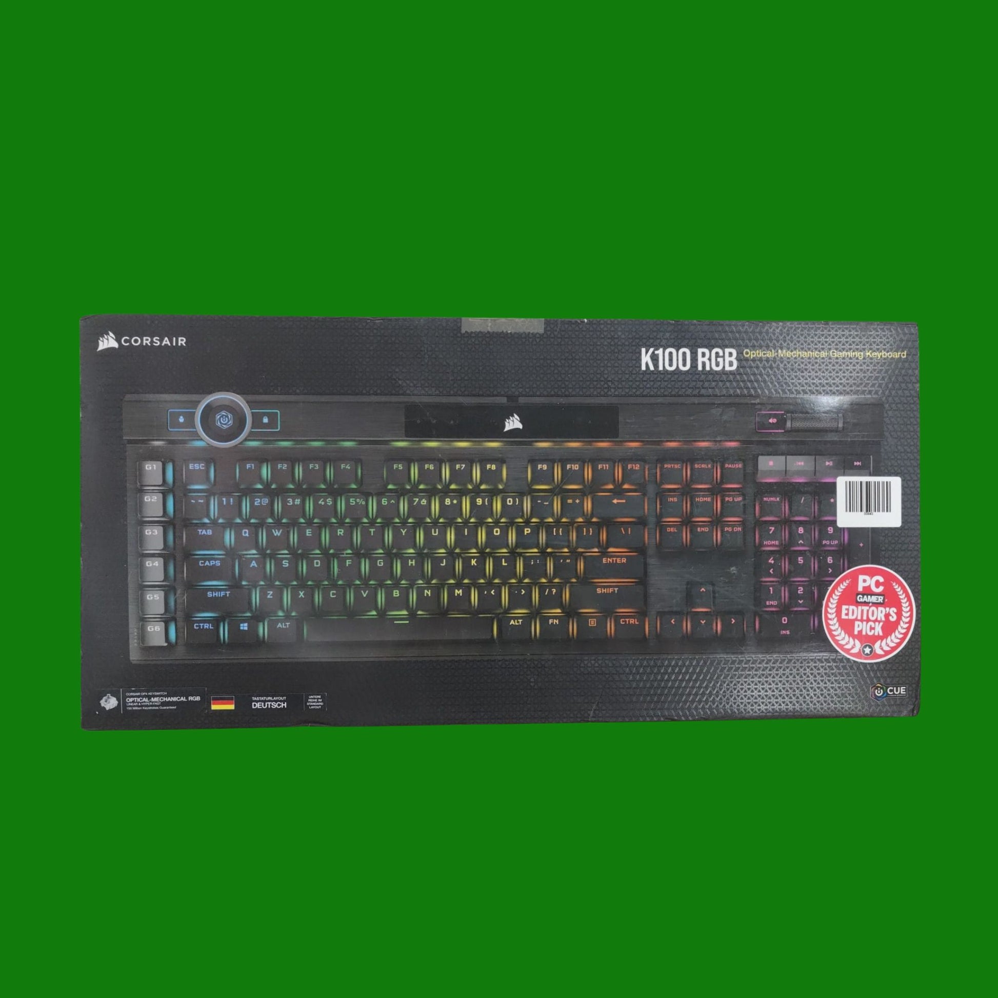 CORSAIR TECLADO (ALEMAN) K100 RGB OPTISCH-MECHANISCH OPX BLACK