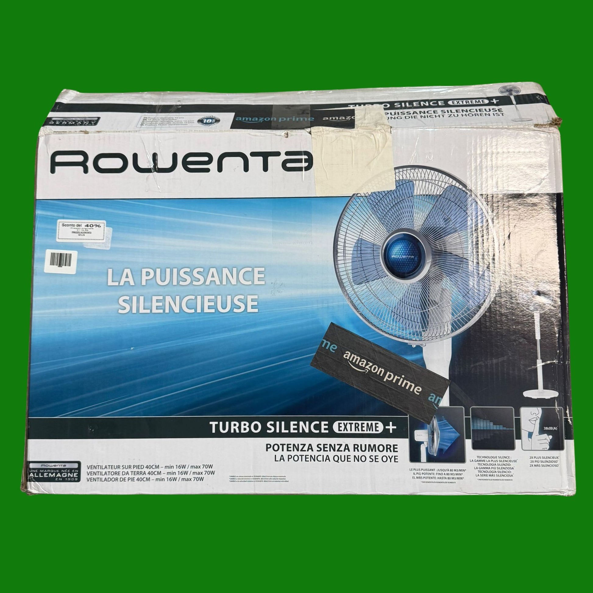 Ventilatore Rowenta Turbo Silence Extreme + Vu5840 Bianco