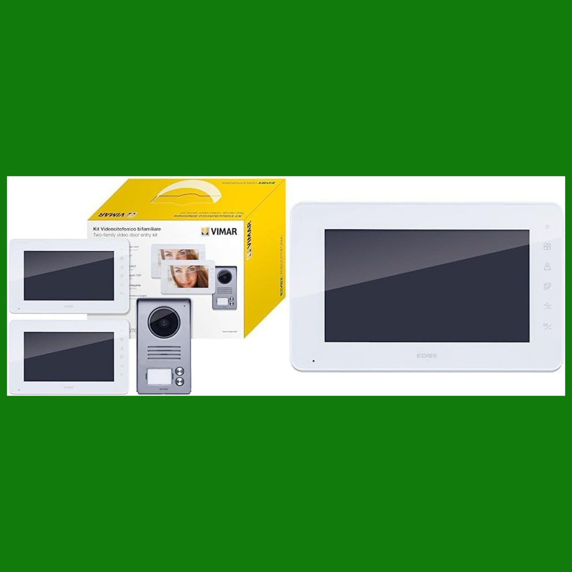 Vimar K40911 Kit Videocitofono Bifamiliare Con Alimentatori Multispina