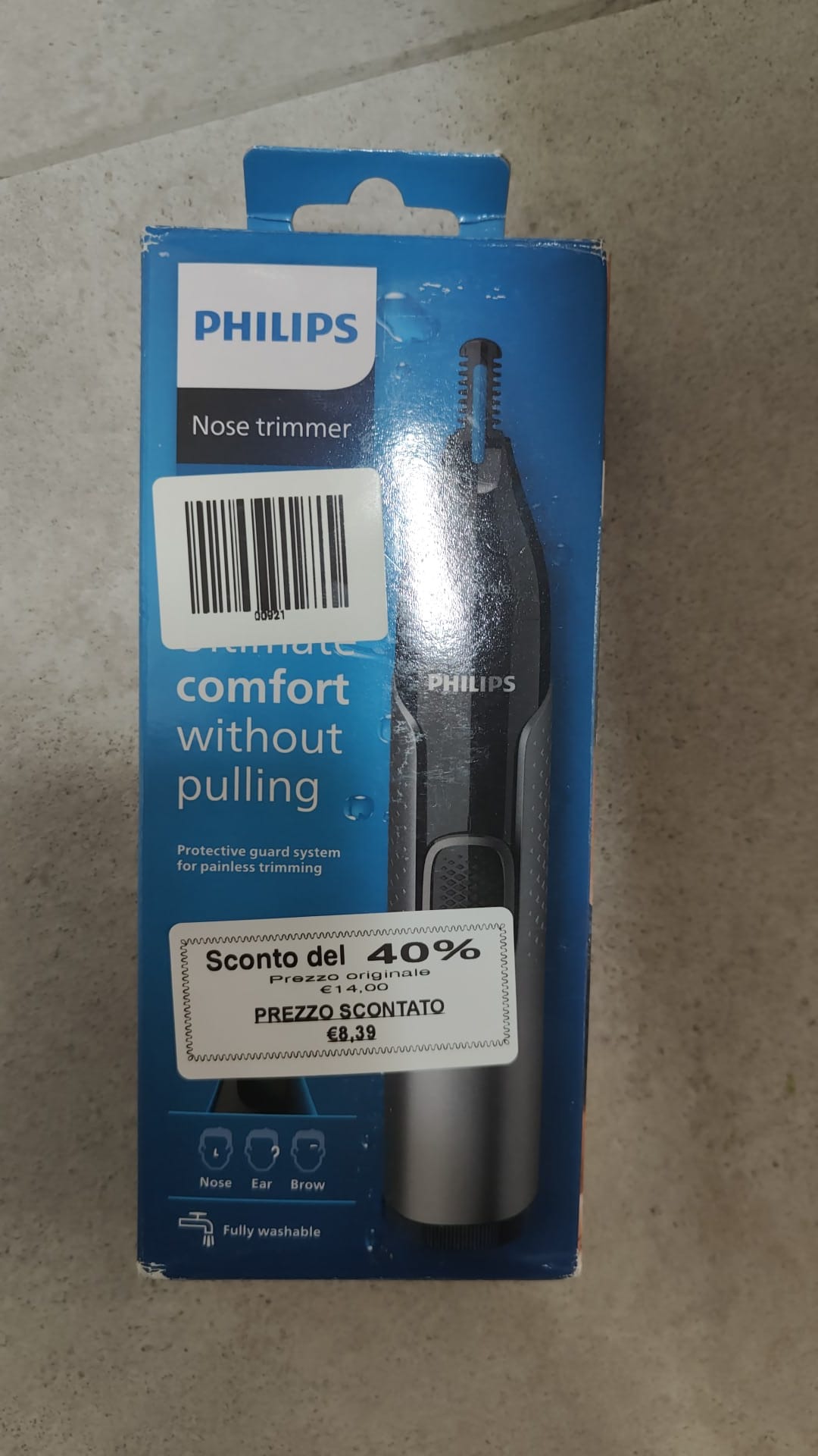 Philips Nose Trimmer Serie 3000 Rifinitore per Peli di Naso