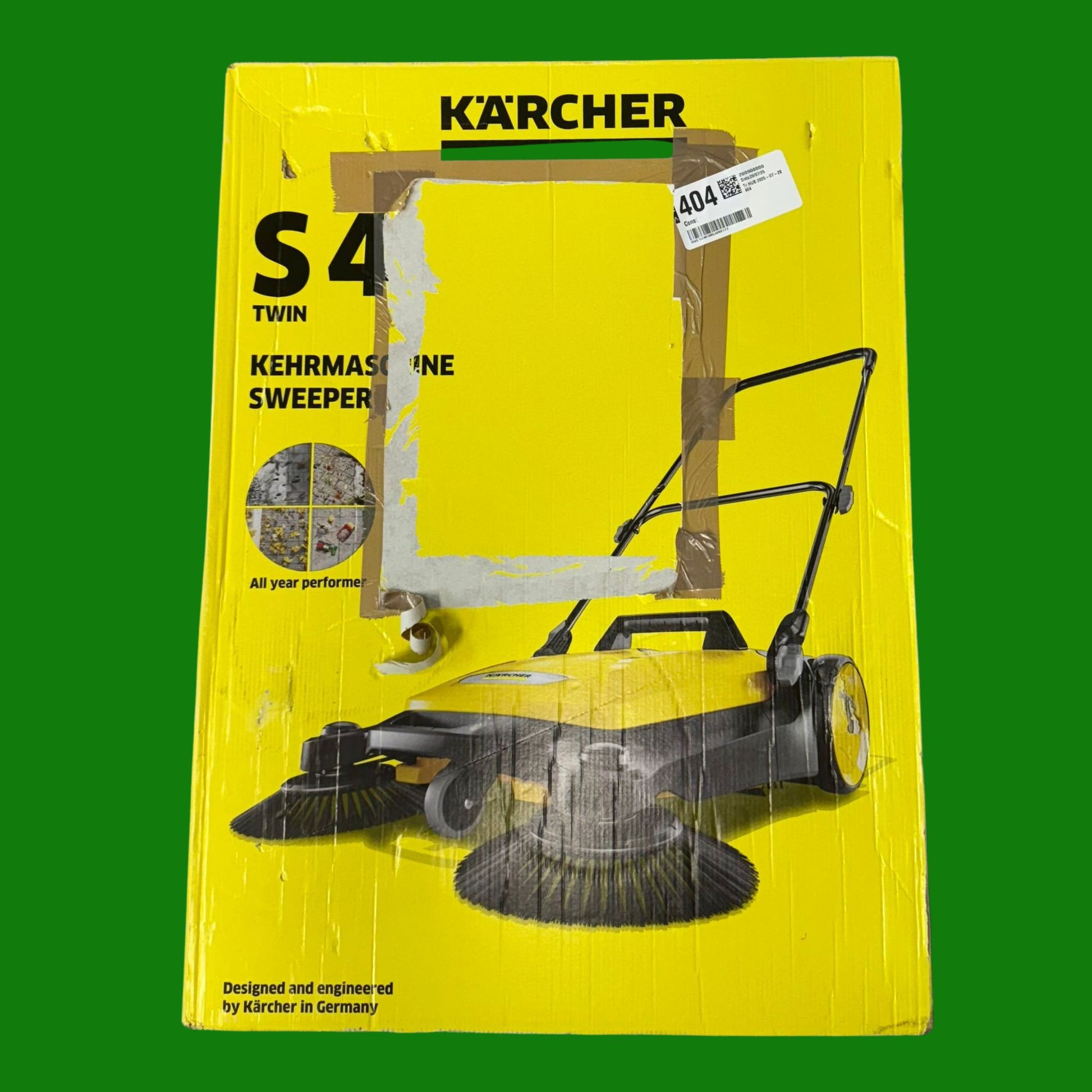 Kärcher Spazzatrice a spinta S 4 Twin, 2 spazzole laterali, area: 2400 m²/
