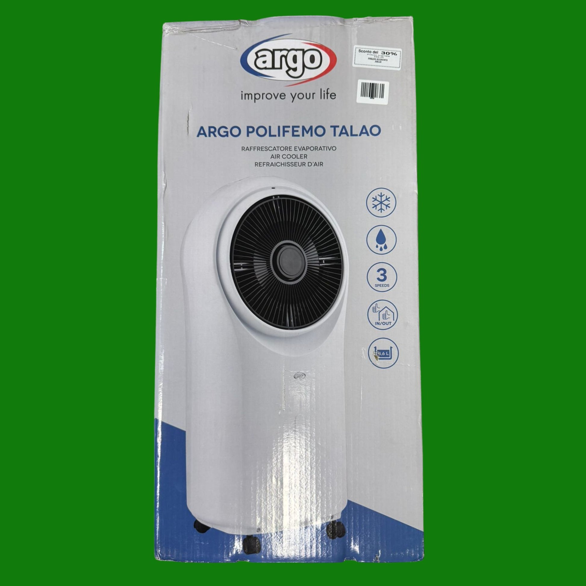 Argo Polifemo Talao Ventilatore e Raffrescatore Evaporativo