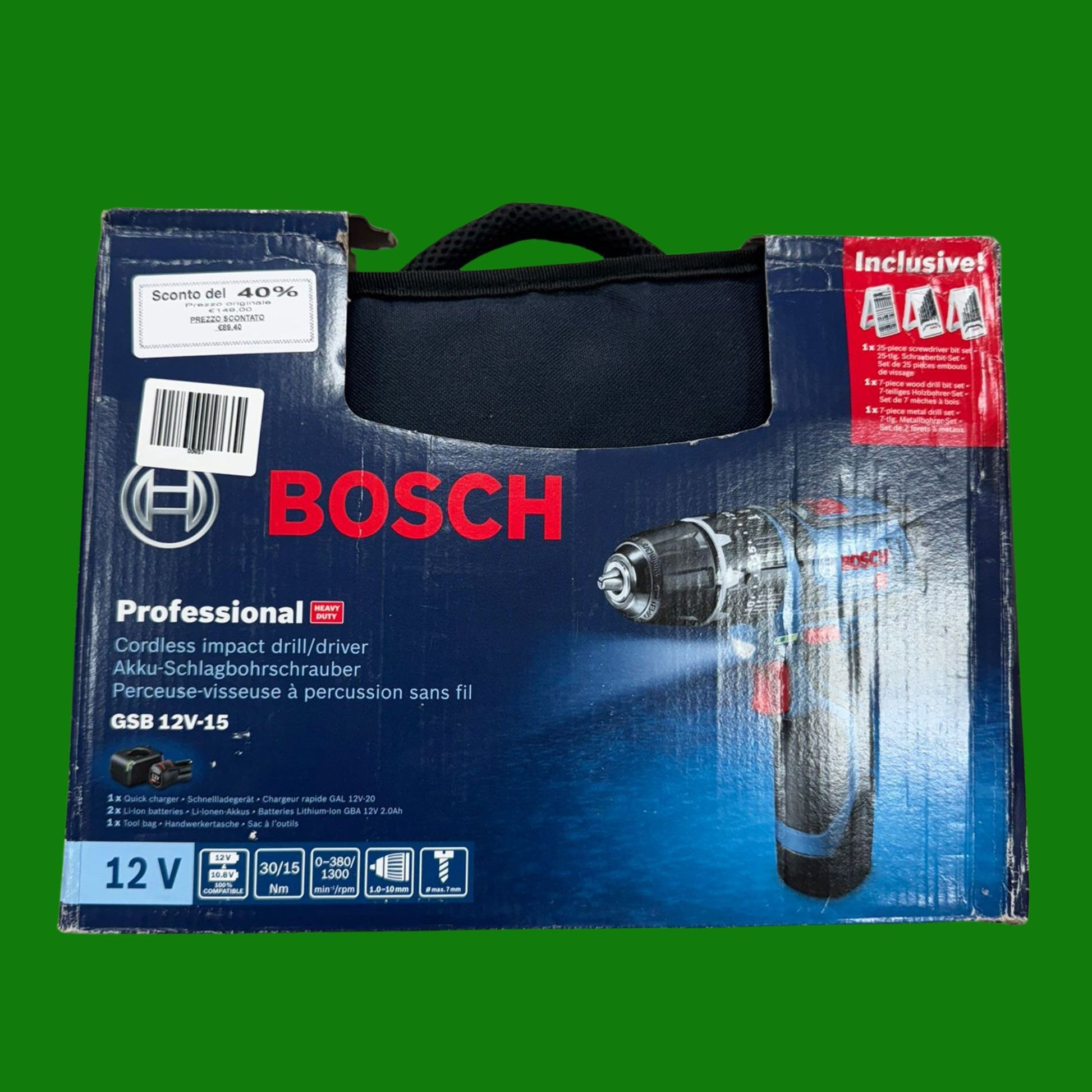 Bosch Professional Sistema 12V Trapano Avvitatore Con Percussione GSB 12V-15
