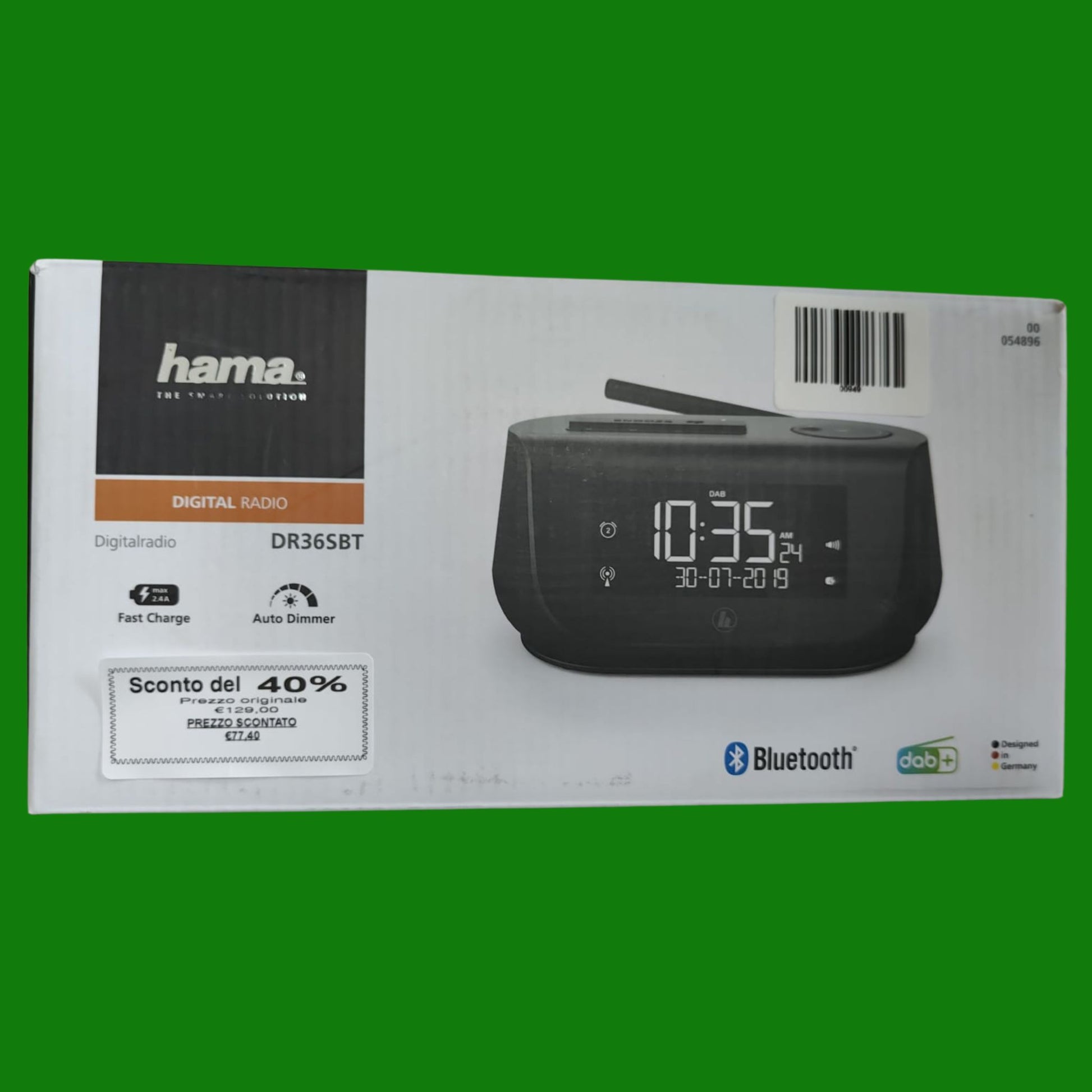 Hama - Radio sveglia DR36SBT, FM/DAB+/Internet radio, bluetooth, nero
