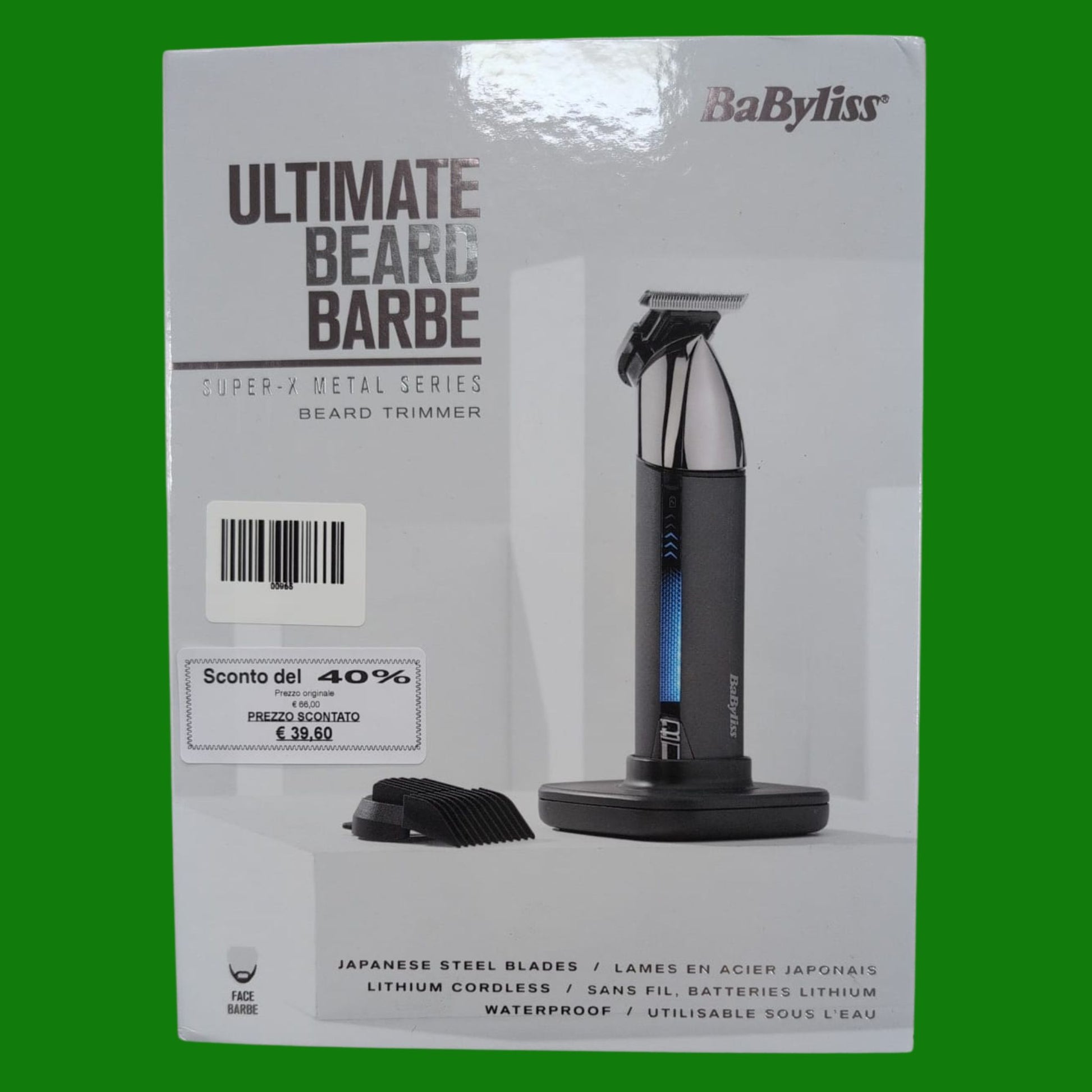 BaByliss MEN T996E RegolaBarba Japanese Steel, a Rete/Ricaricabil
