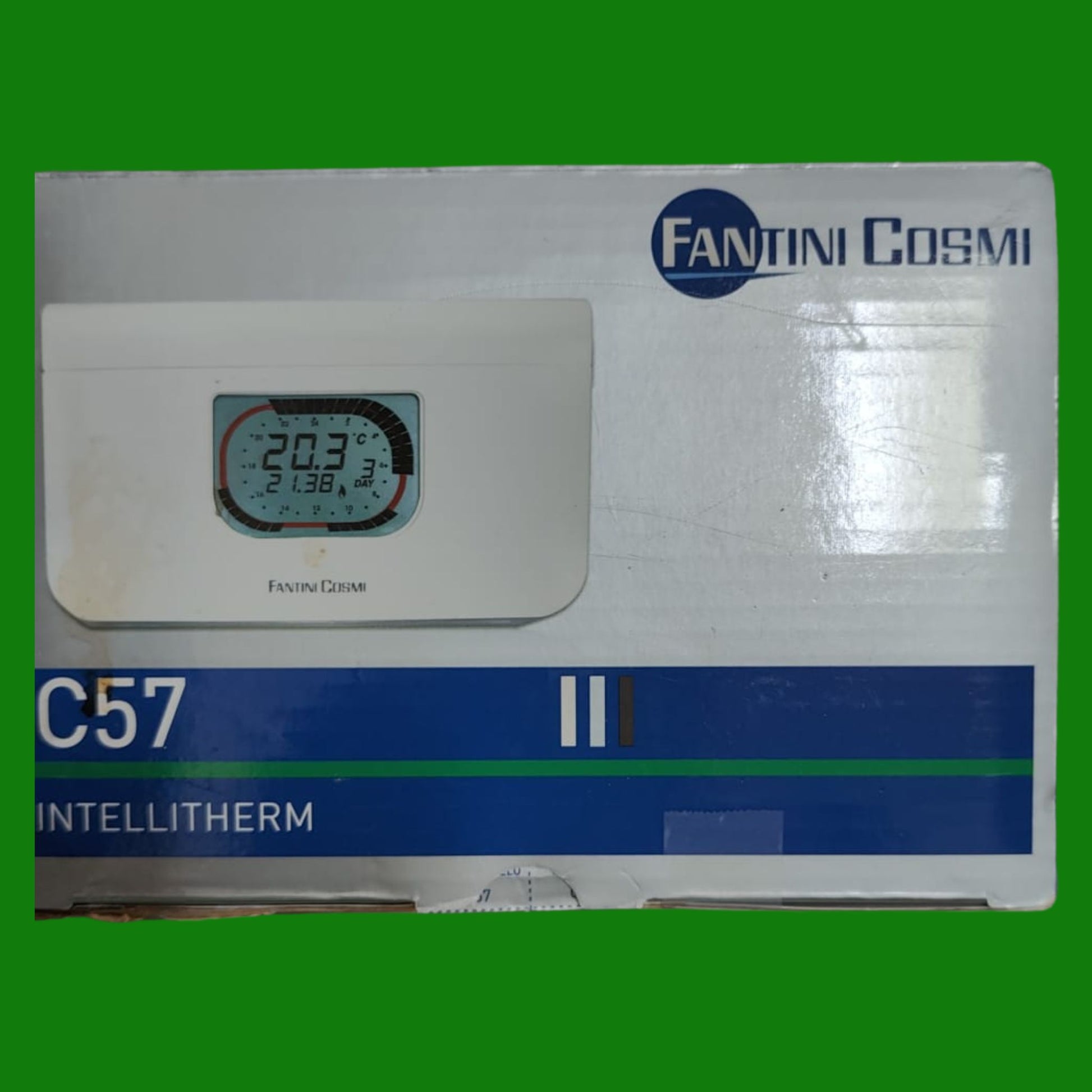 Fantini Cosmi C57 Cronotermostato Settimanale a Batterie, Bianco