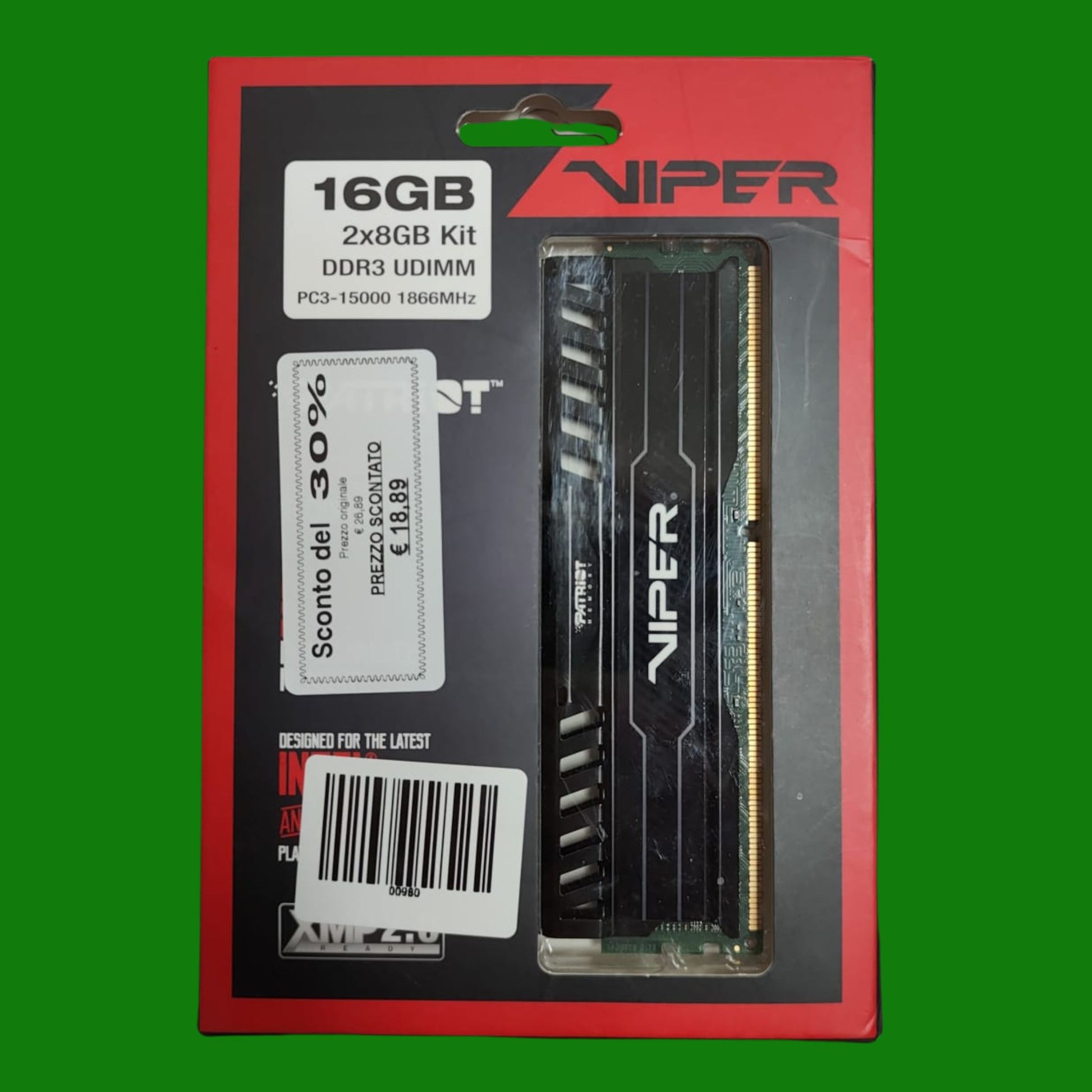 Patriot Memory Viper 3 Black Mamba DDR3 1866 16GB (2x8GB) C10
