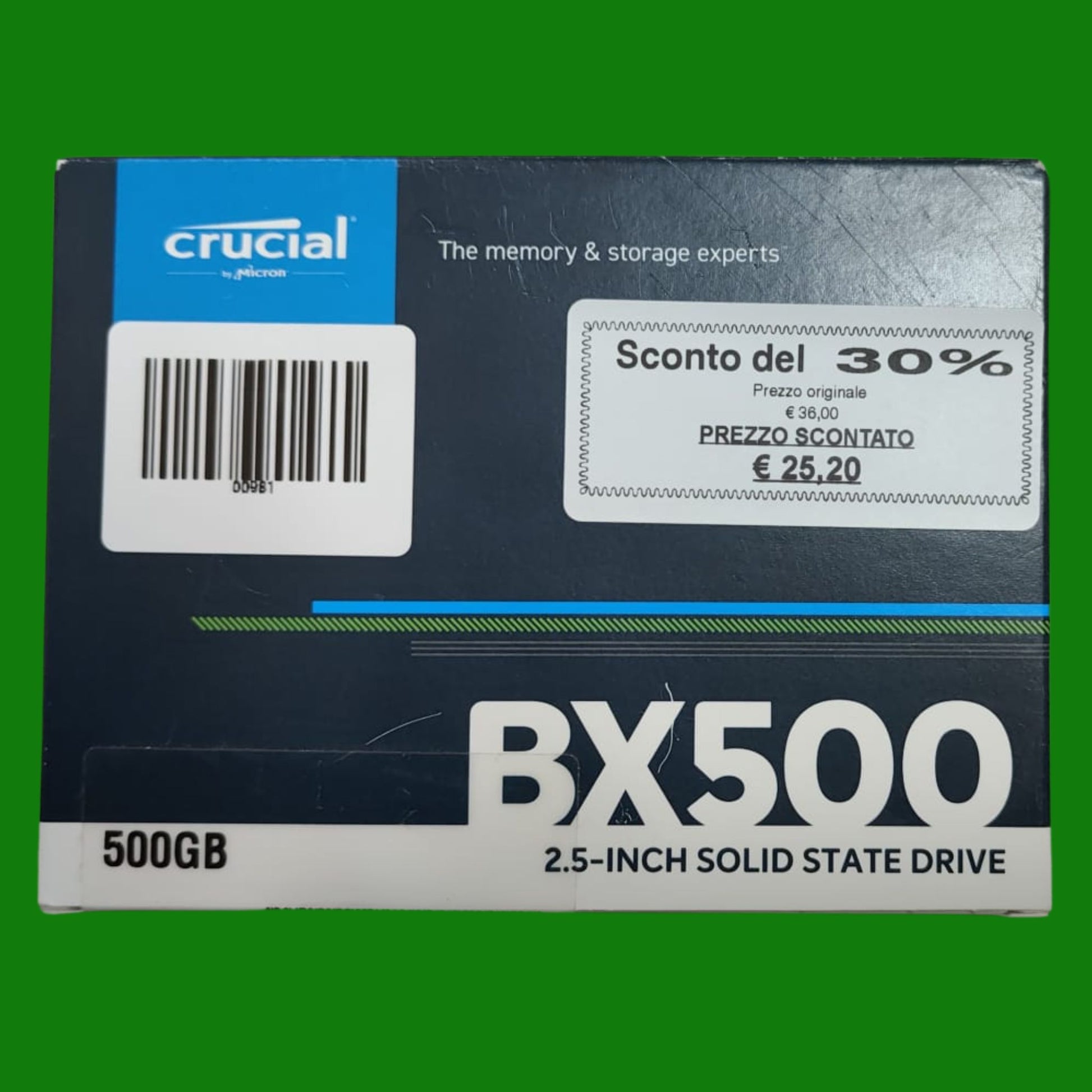 SSD CRUCIAL 500GB BX500 CT500BX500SSD1 2,5 SATA3 R/W 550/500