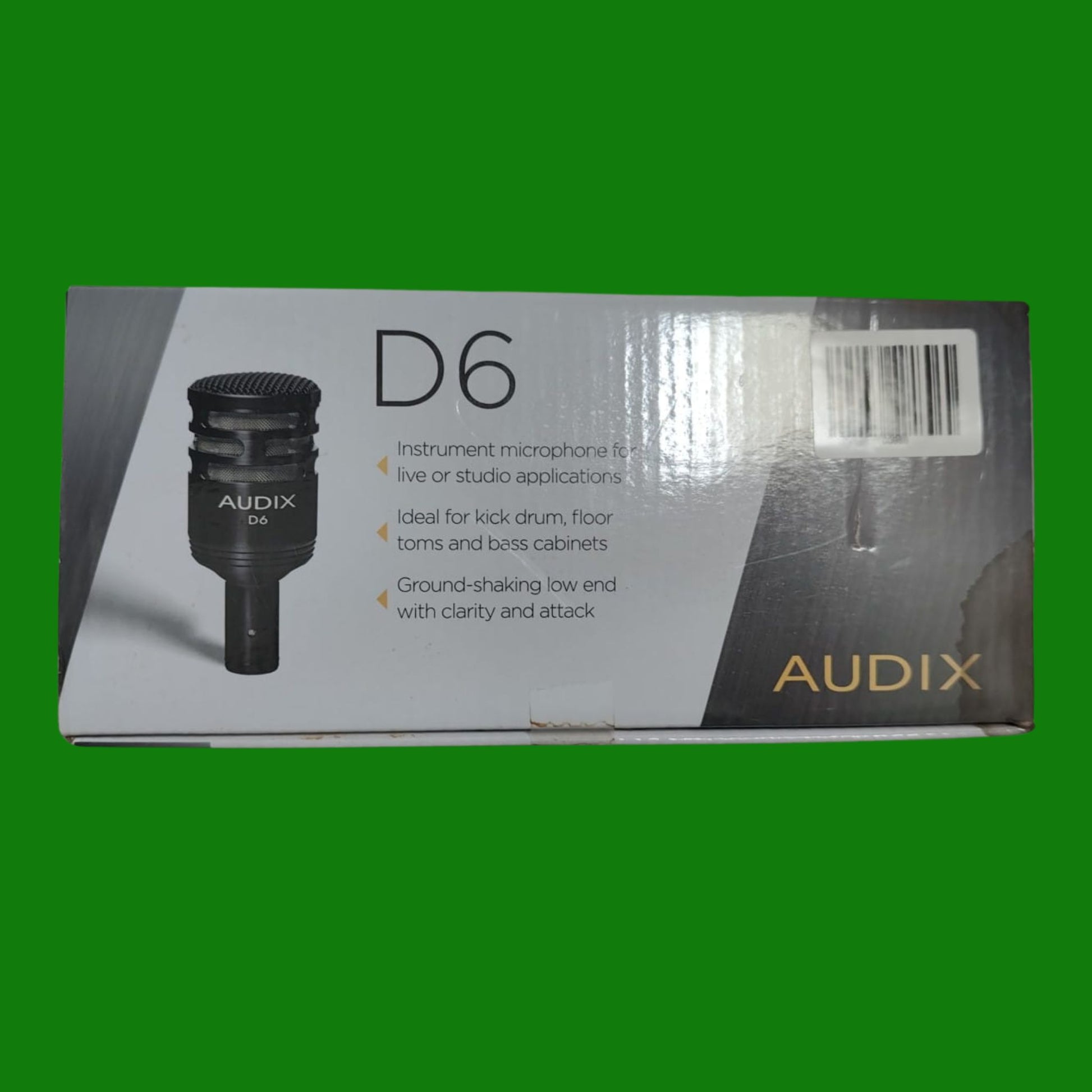 Audix D6 - Microfono dinamico per strumenti, basse frequenze, alta qualità