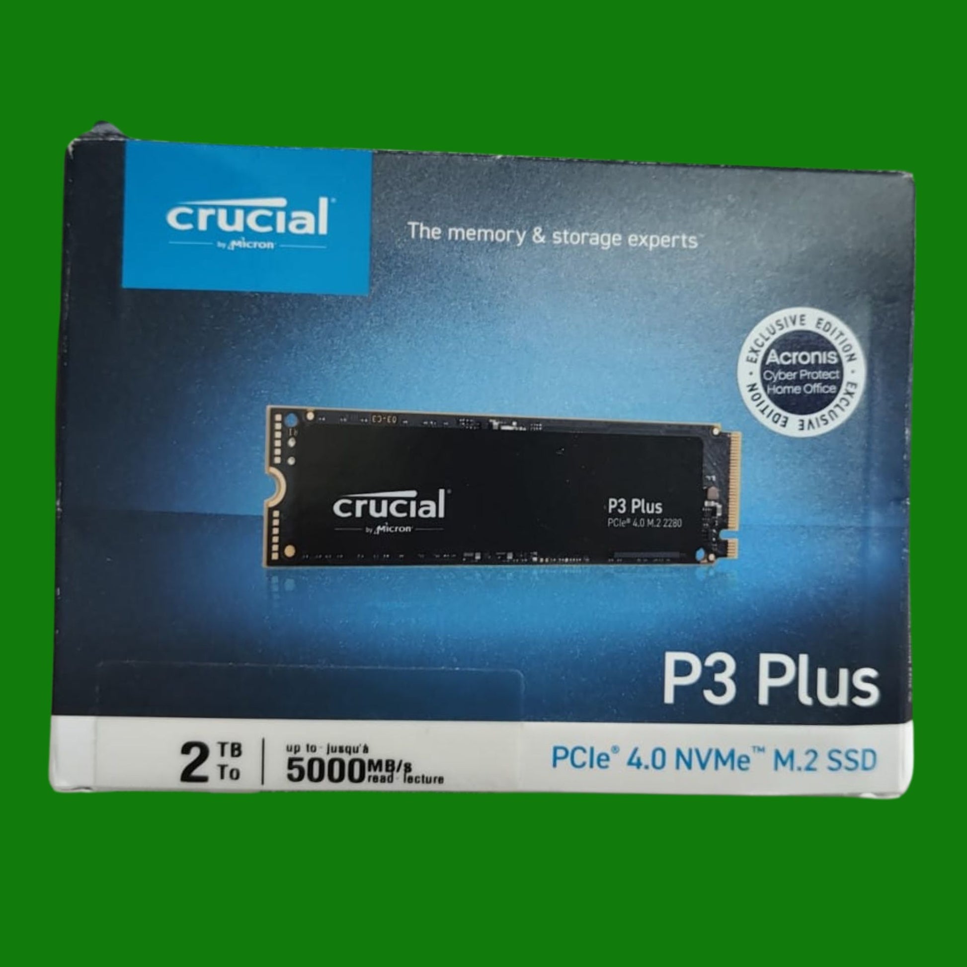 Crucial P3 Plus SSD 2TB PCIe Gen4 NVMe M.2 SSD Interno, Fino a 5.000 MB/s