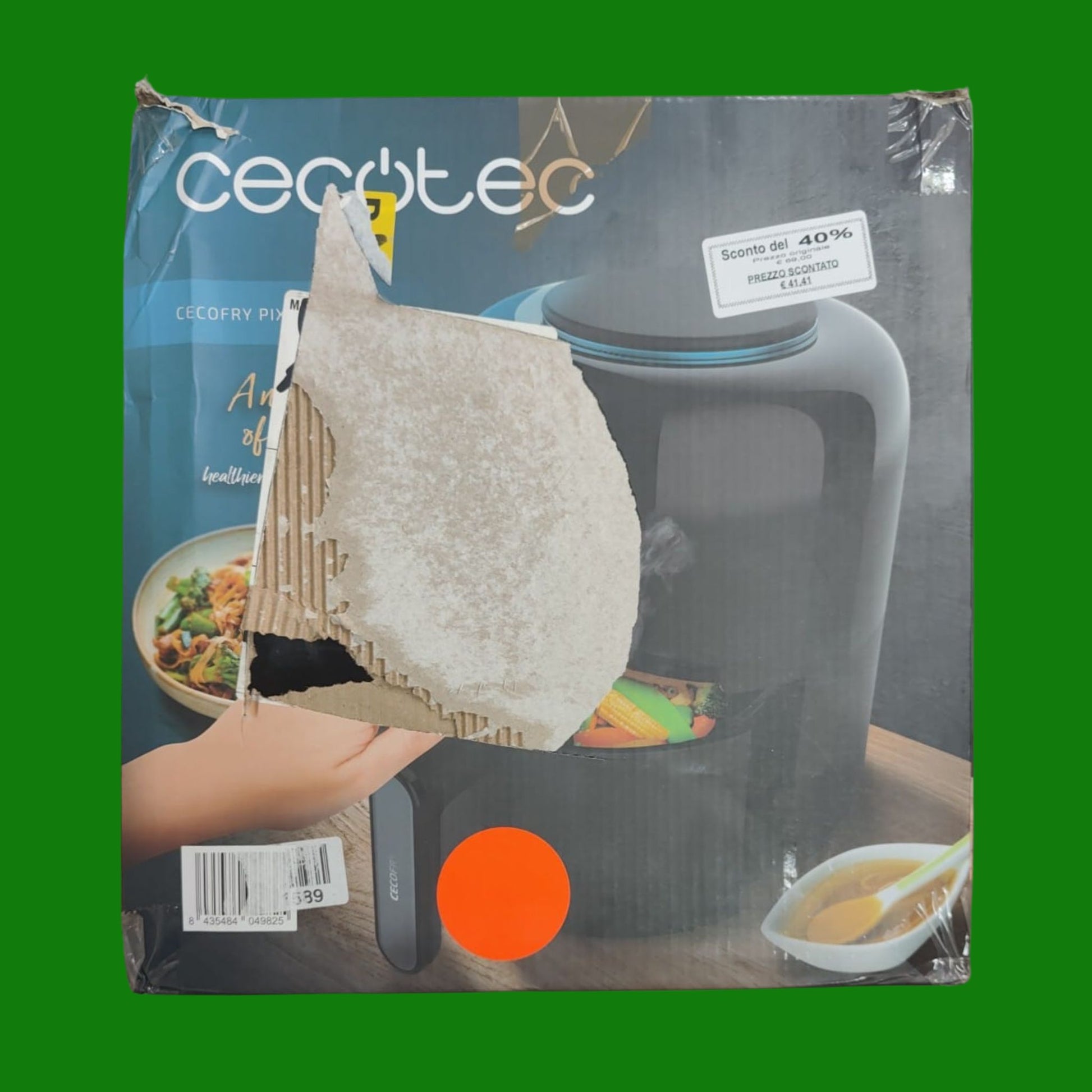 Cecotec Friggitrice ad Aria Cecofry Pixel 2500 Touch Air Fryer 1200W Capacità
