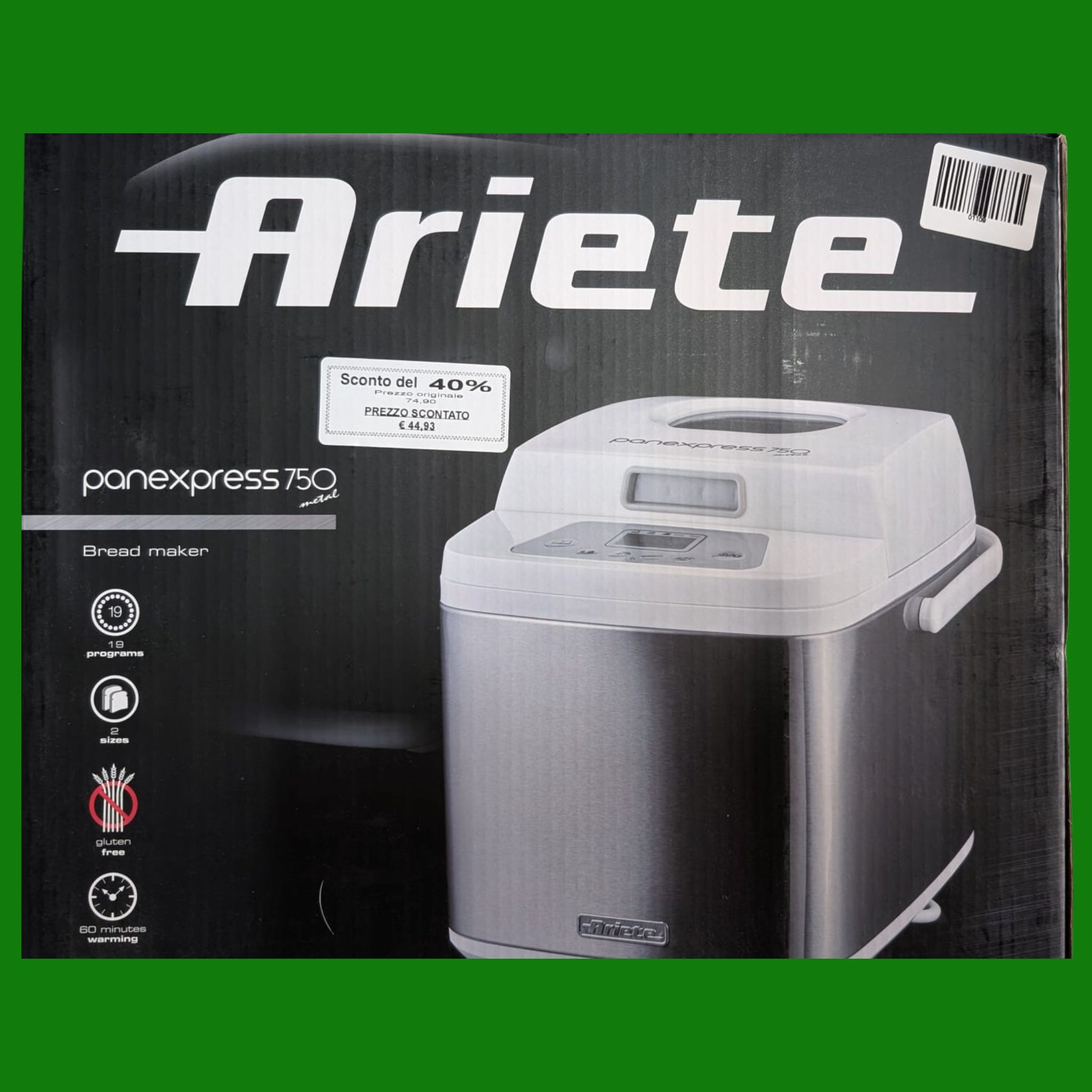 Ariete 132 Panexpress 750 Metal - Macchina Per Fare Il Pane