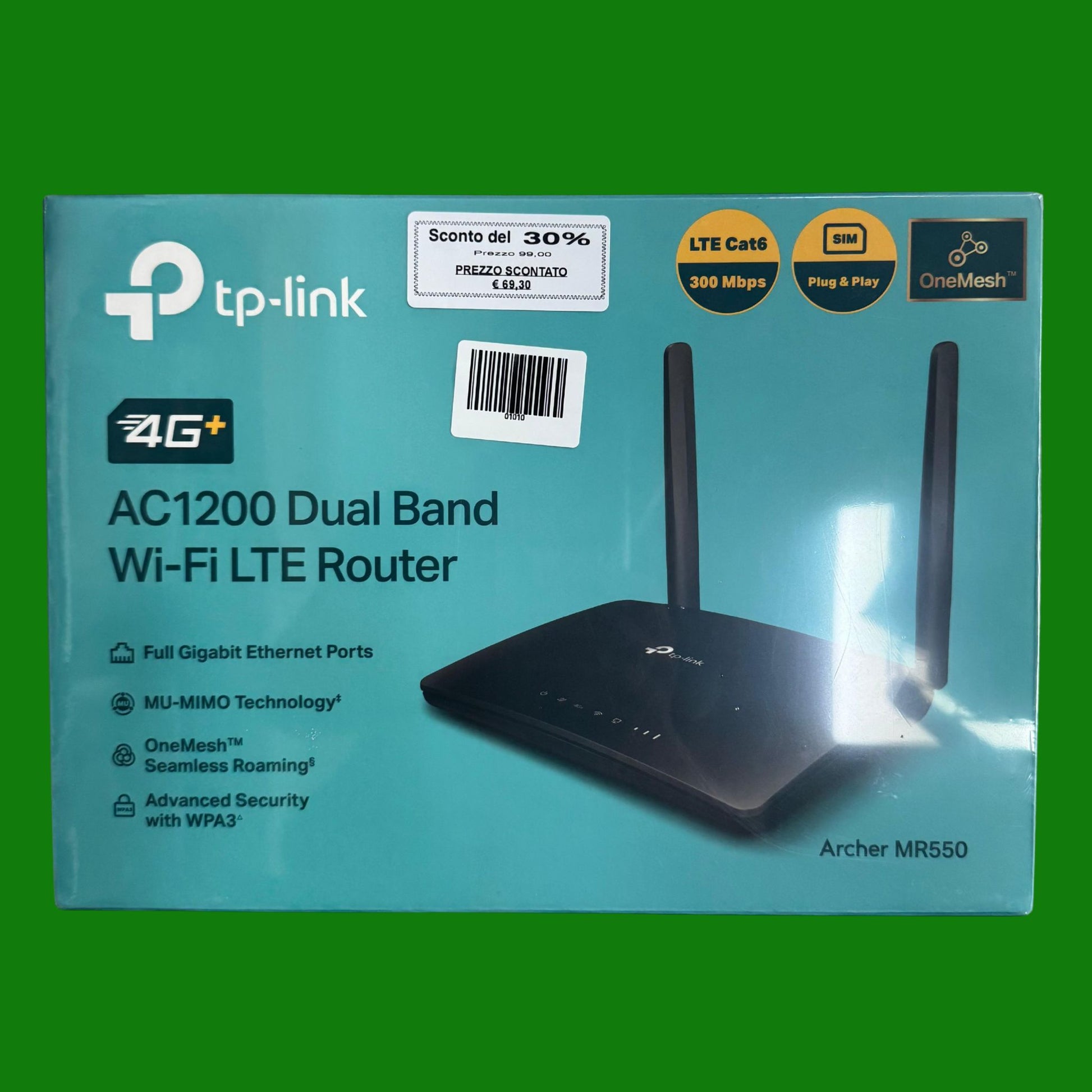 TP-Link Archer MR550 Router 4G+ Cat6 300Mbps, Wi-Fi AC1200