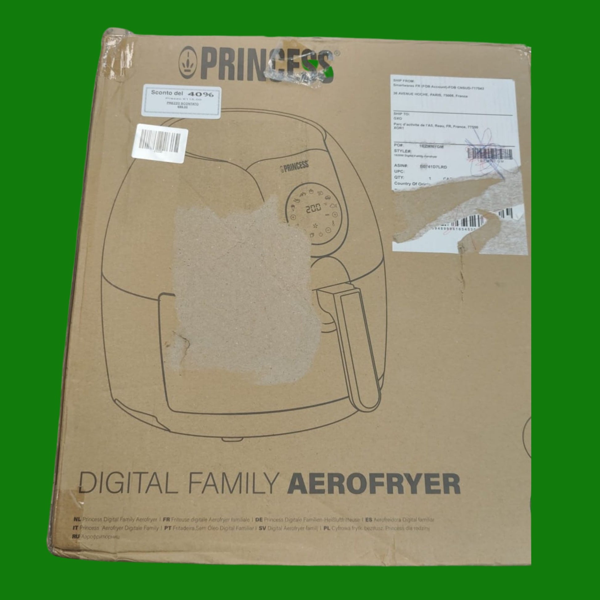 Princess Aerofryer Digitale Family – 5.2 Litri – 1700 W