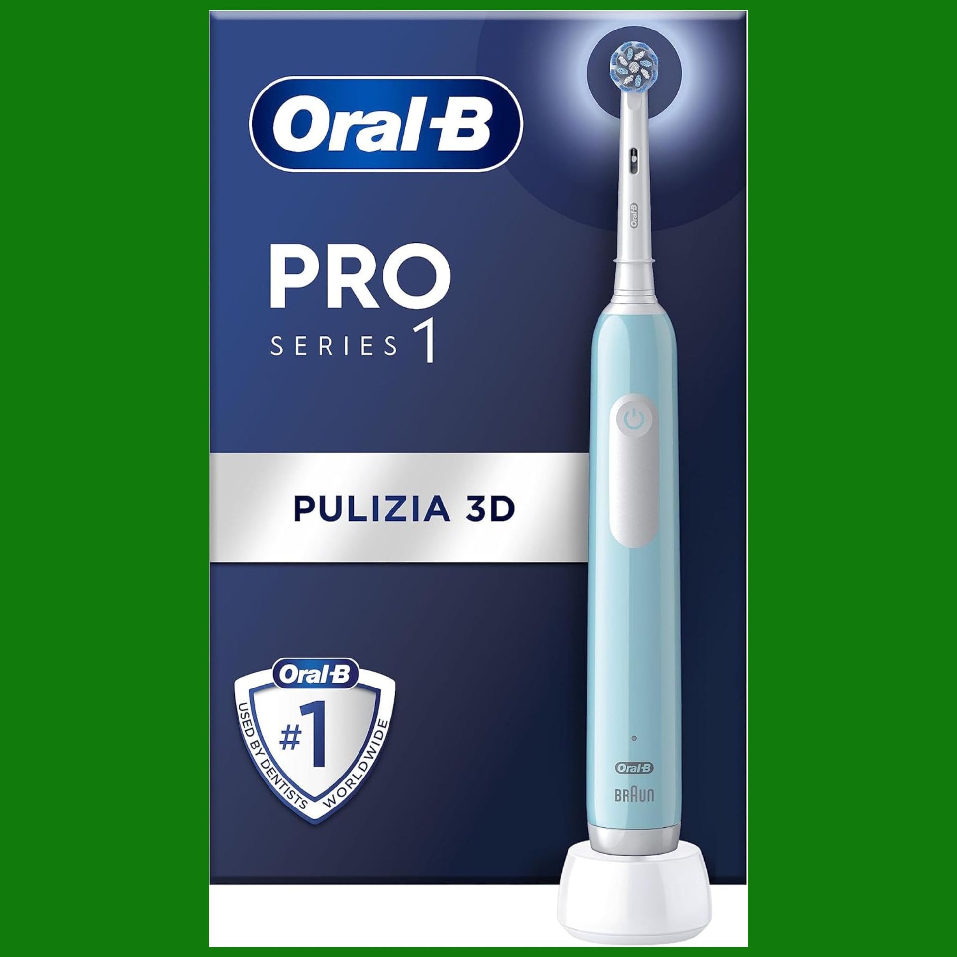 Oral-B Spazzolino Elettrico Ricaricabile Pro Series 1 Blu con 1 Testina di Ricambio. 1 Spazzolino