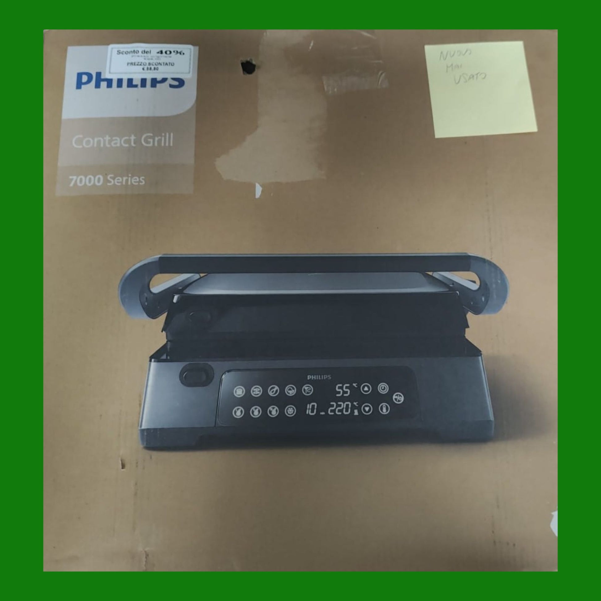 Philips Contact Grill - Sensore di Temperatura e 8 Funzioni Preimpostate grill con griglia ampia