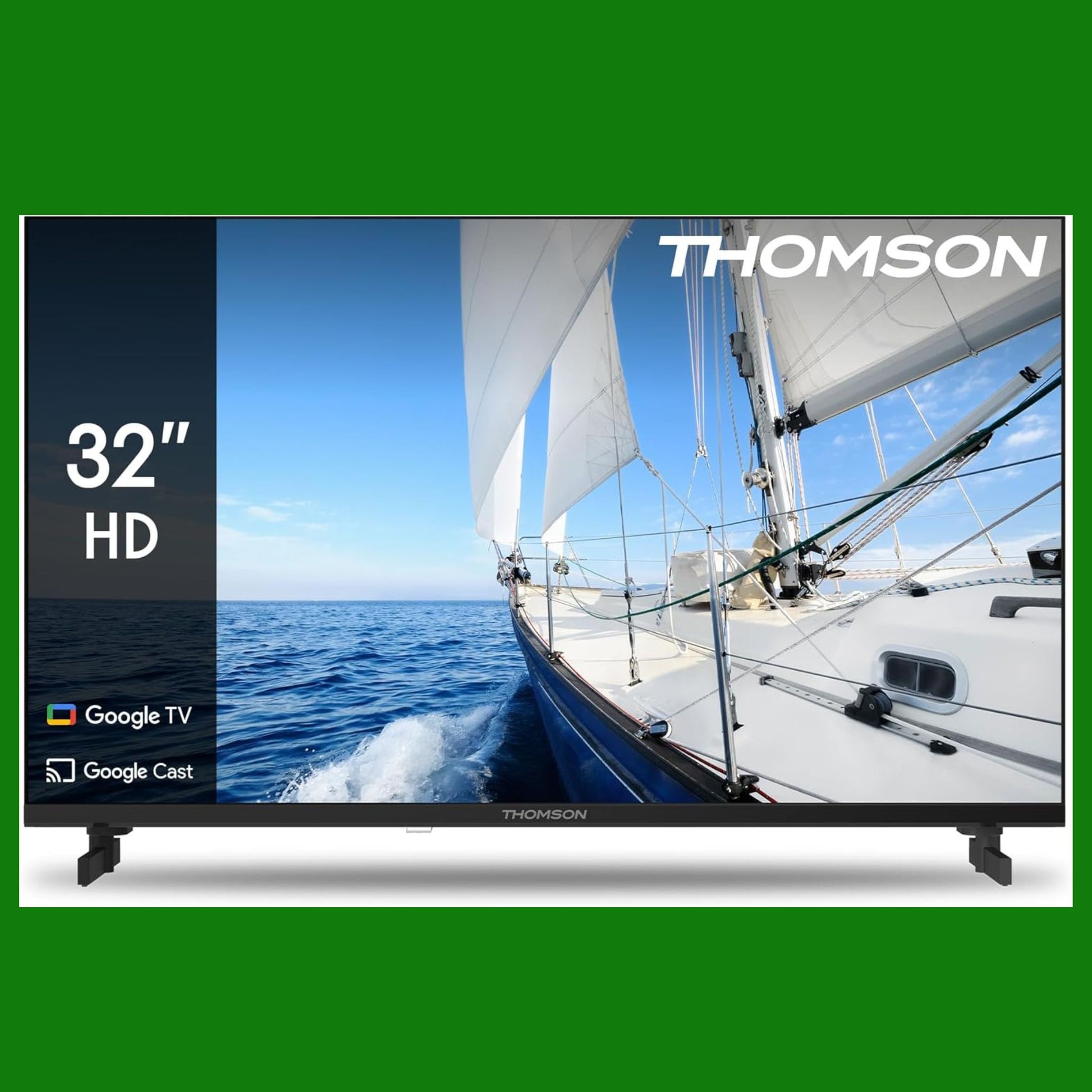 Thomson 32 Pollici (81 cm) Led HD Google TV, Wi-Fi, Dolby Audio, HDR10, Bluetooth 5.1