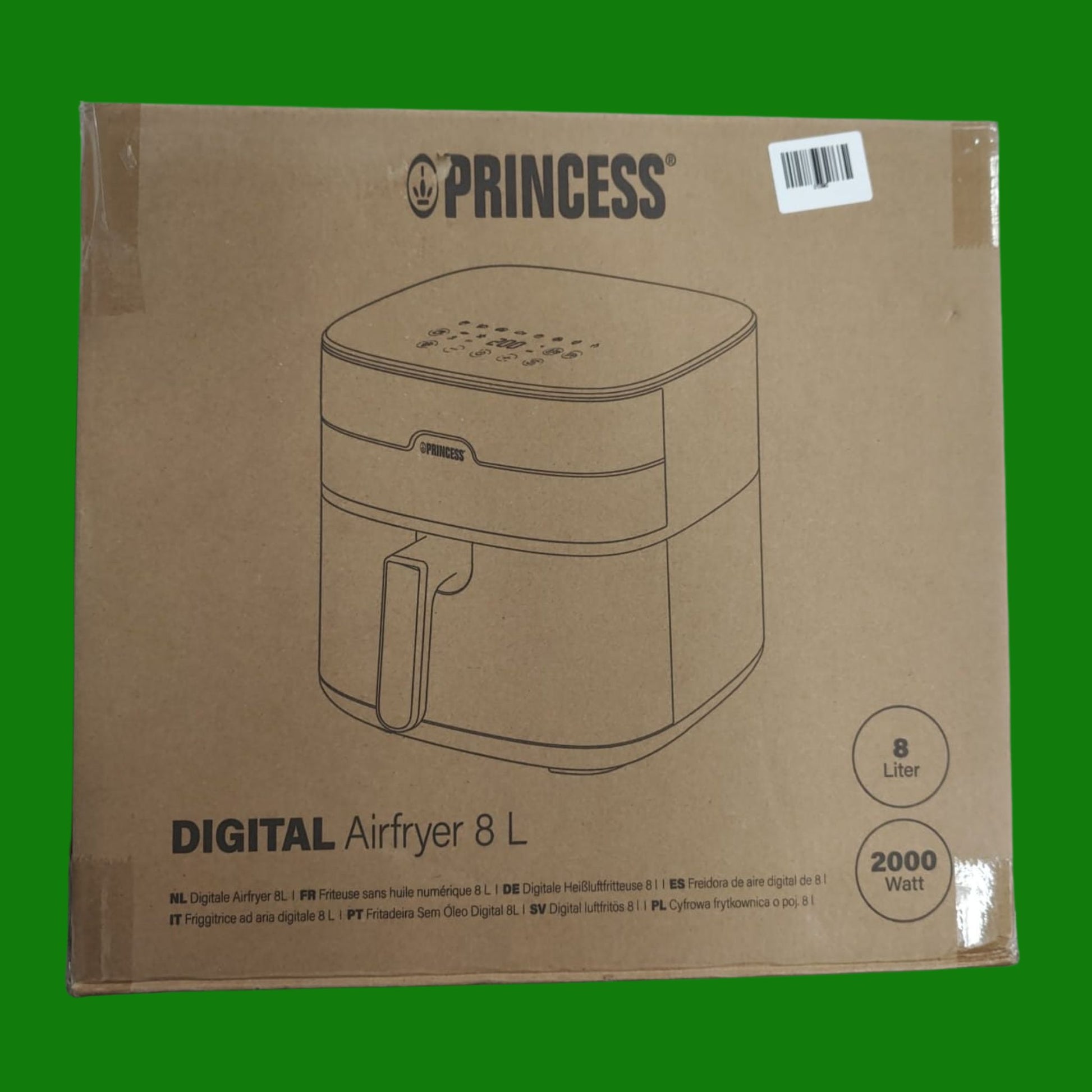 Princess Dual Heat Airfryer – 8 L XXL – Doppio elemento riscaldante