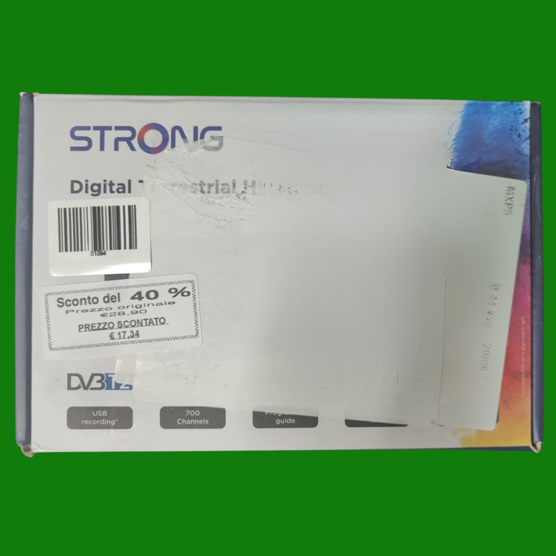 STRONG SRT 8119 Decoder Digitale Terrestre DVB-T2 HDMI con Display per lo switch off