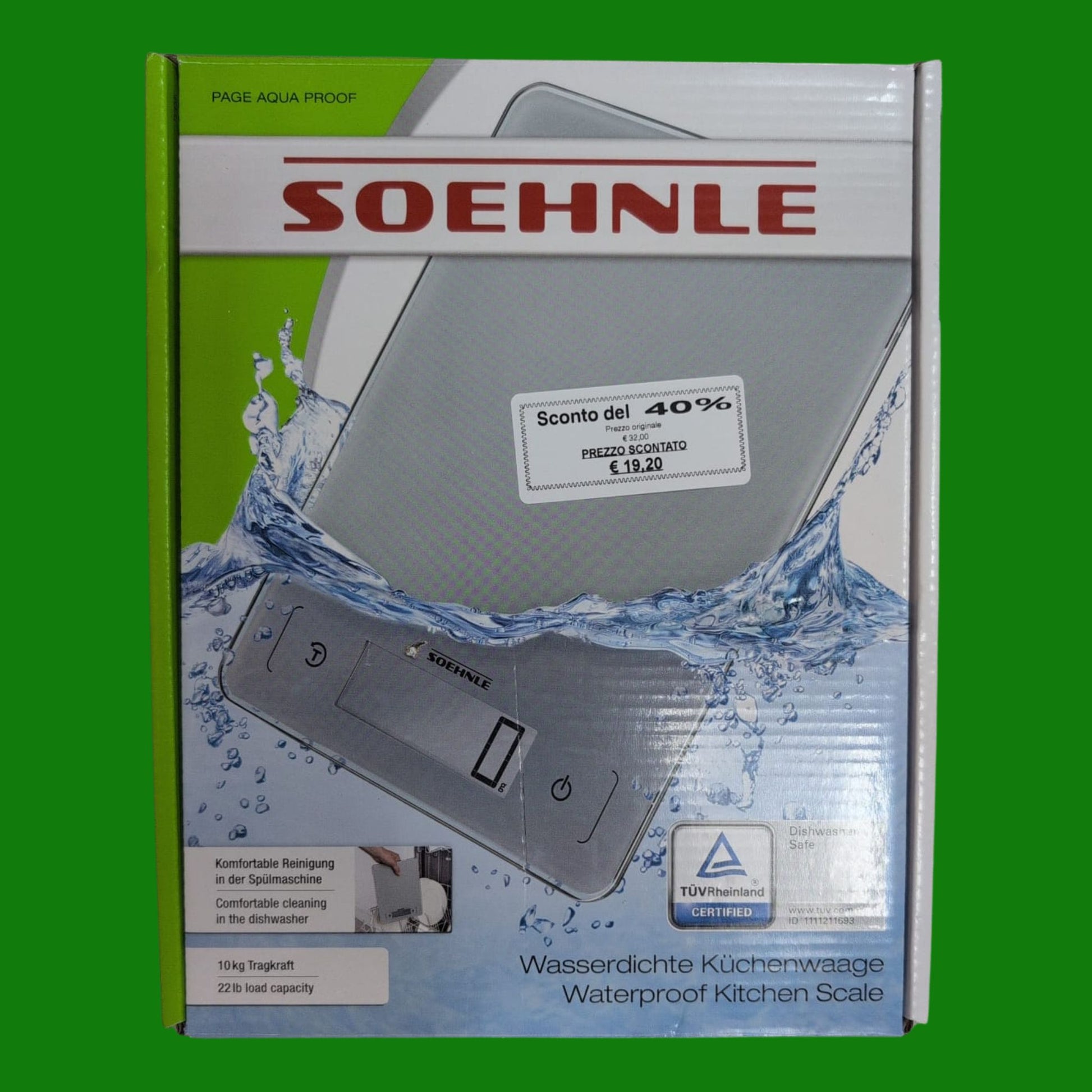 Soehnle 66225 Pesa Alimenti Elettronica Page Aqua Proof
Visita lo Store di Soehnle