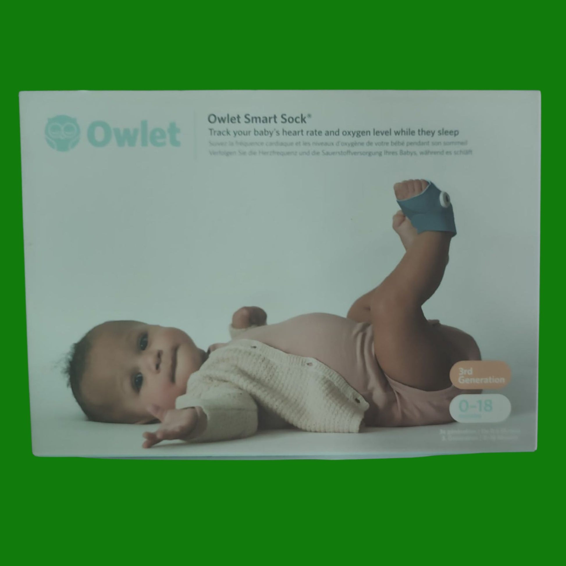 Owlet smart sock 3 blu oppure rosa avio
