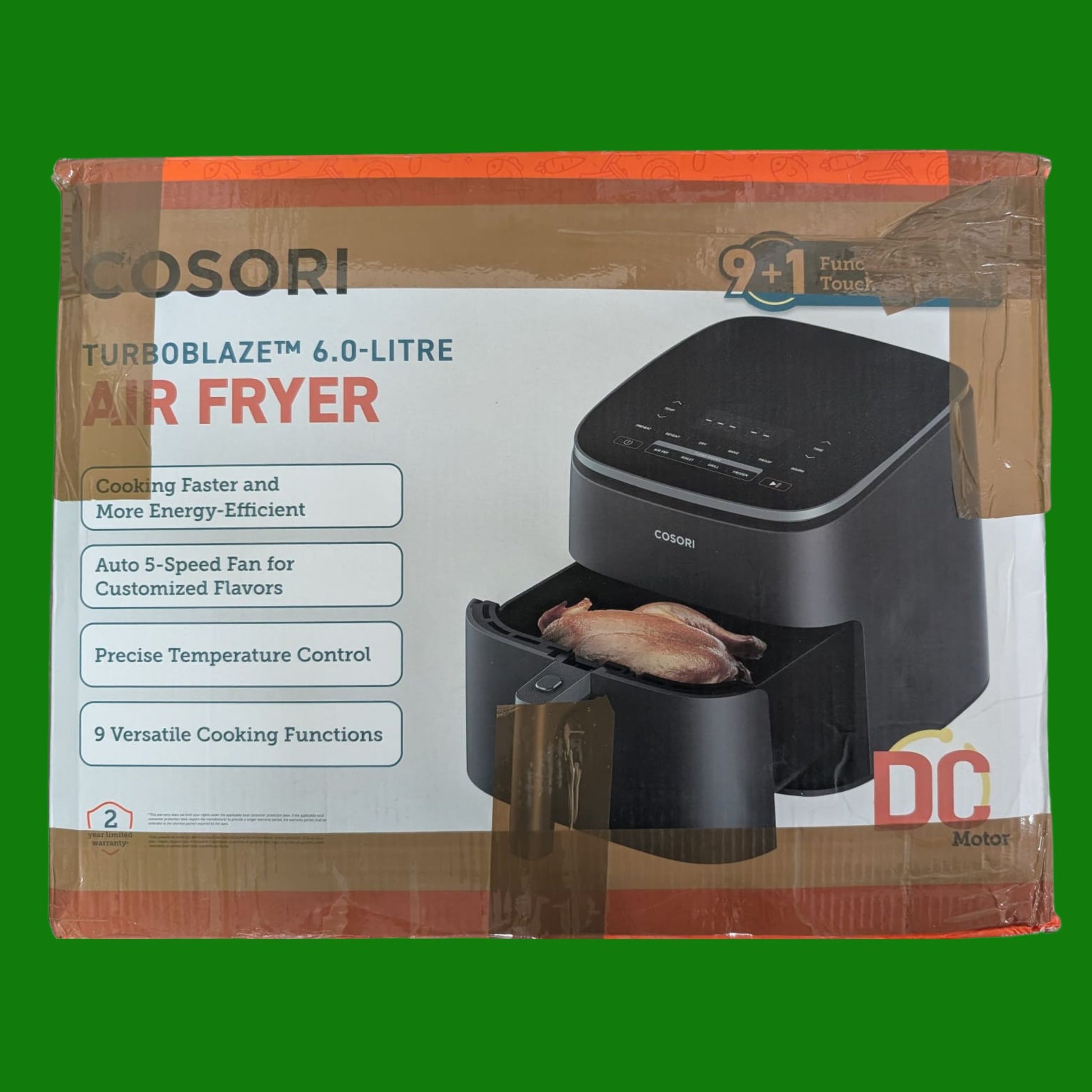 COSORI friggitrice ad aria calda XXL Turbo Blaze, 6 litri, 5 velocità, carta da forno per friggitrice ad aria calda 4.5-6 litr
