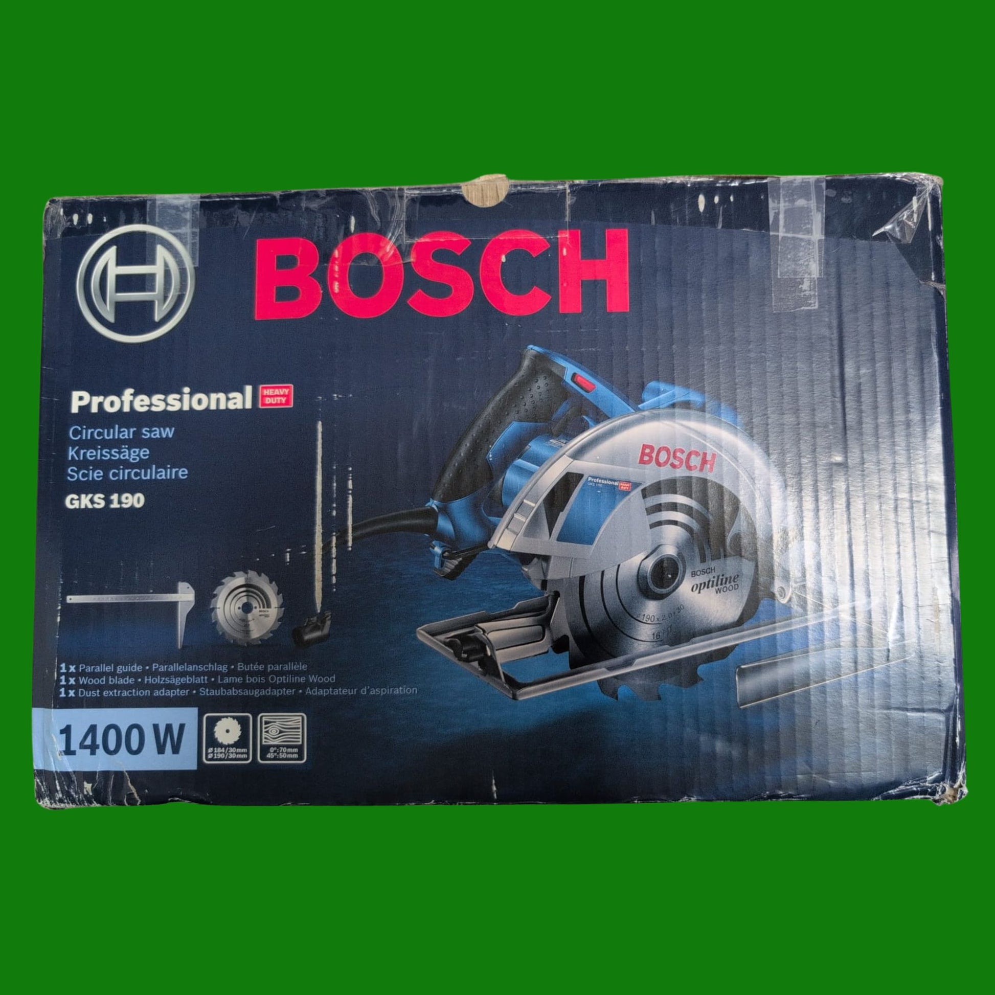Bosch Professional Sega Circolare Gks 190 (Motore Da1400 Watt, Lama: 190 Mm, Profondità di Taglio: 70 Mm)