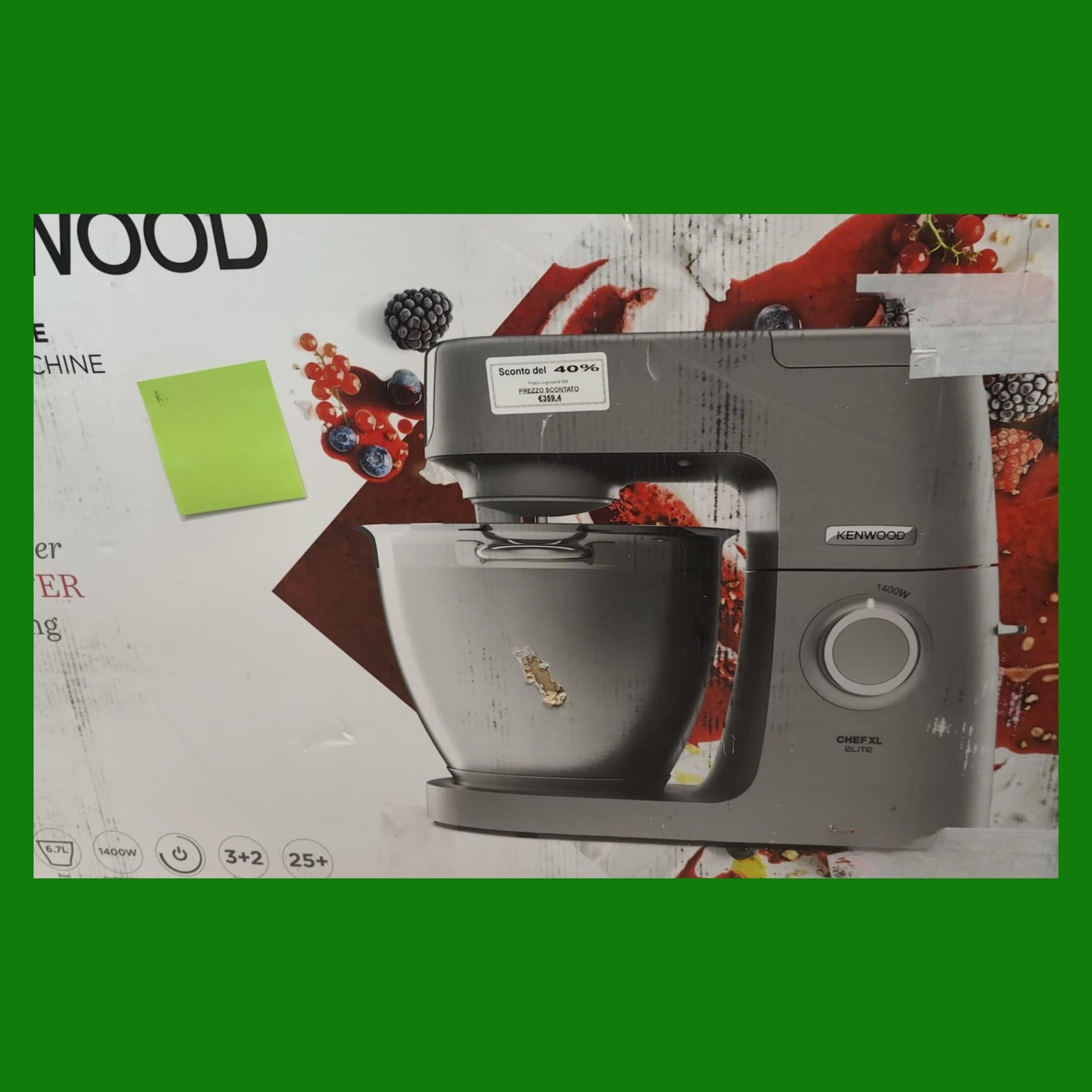 Kenwood KVL4110S Impastatrice Planetaria Chef XL con Ciotola da 6,7L
