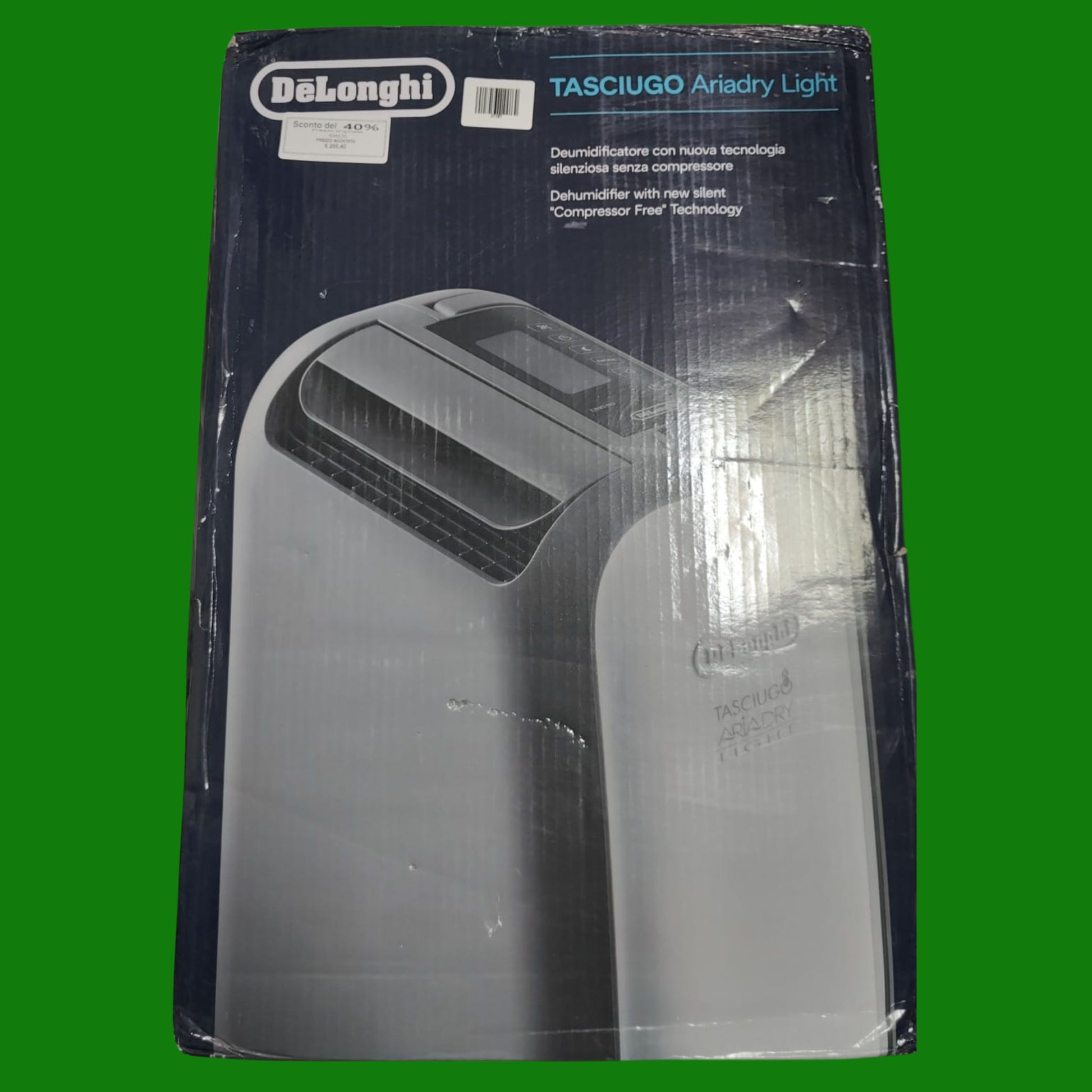 De'Longhi Tasciugo AriaDry Light DNS80 Deumidificatore, Asciugabiancheria, Antimuffa, Purificatore d'aria