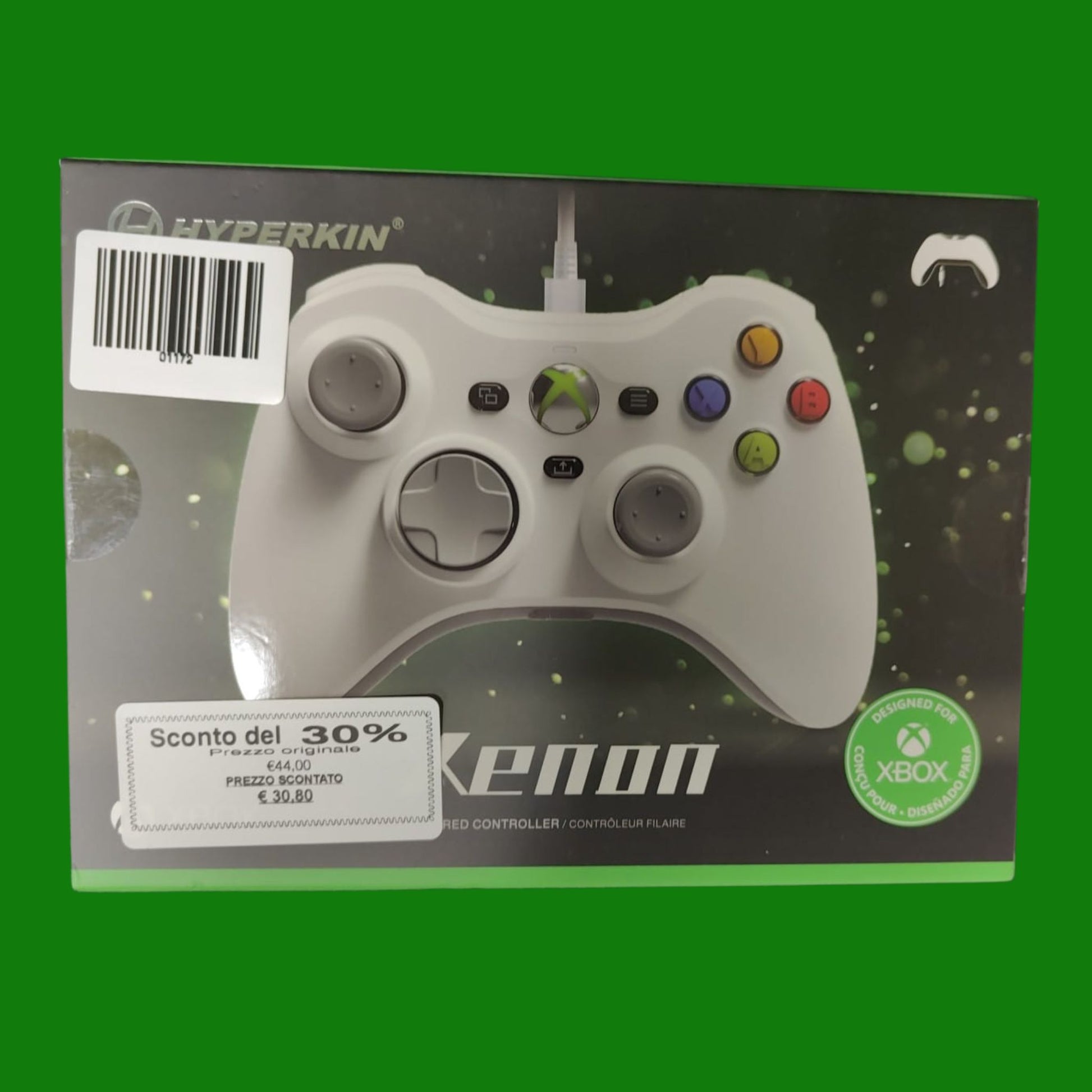 CONTROLLER CABLATO HYPERKIN M01368-WH XENON PER XBOX