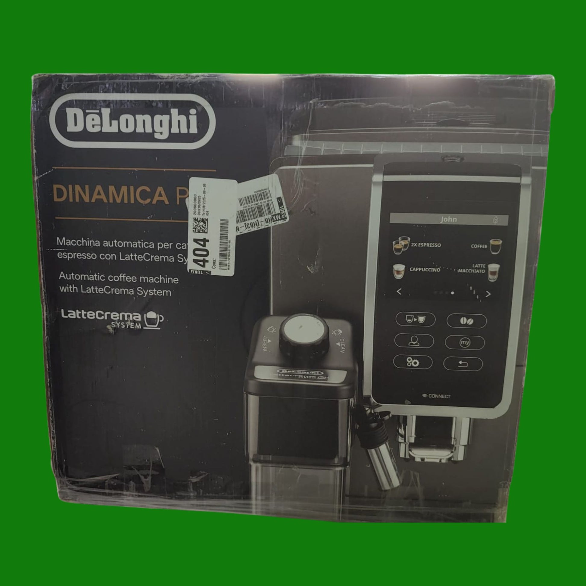 De'Longhi Perfetto Dinamica Plus ECAM380.95.TB, Macchina Automatica per Caffè in Chicchi, Caraffa Montalatte Automatica
