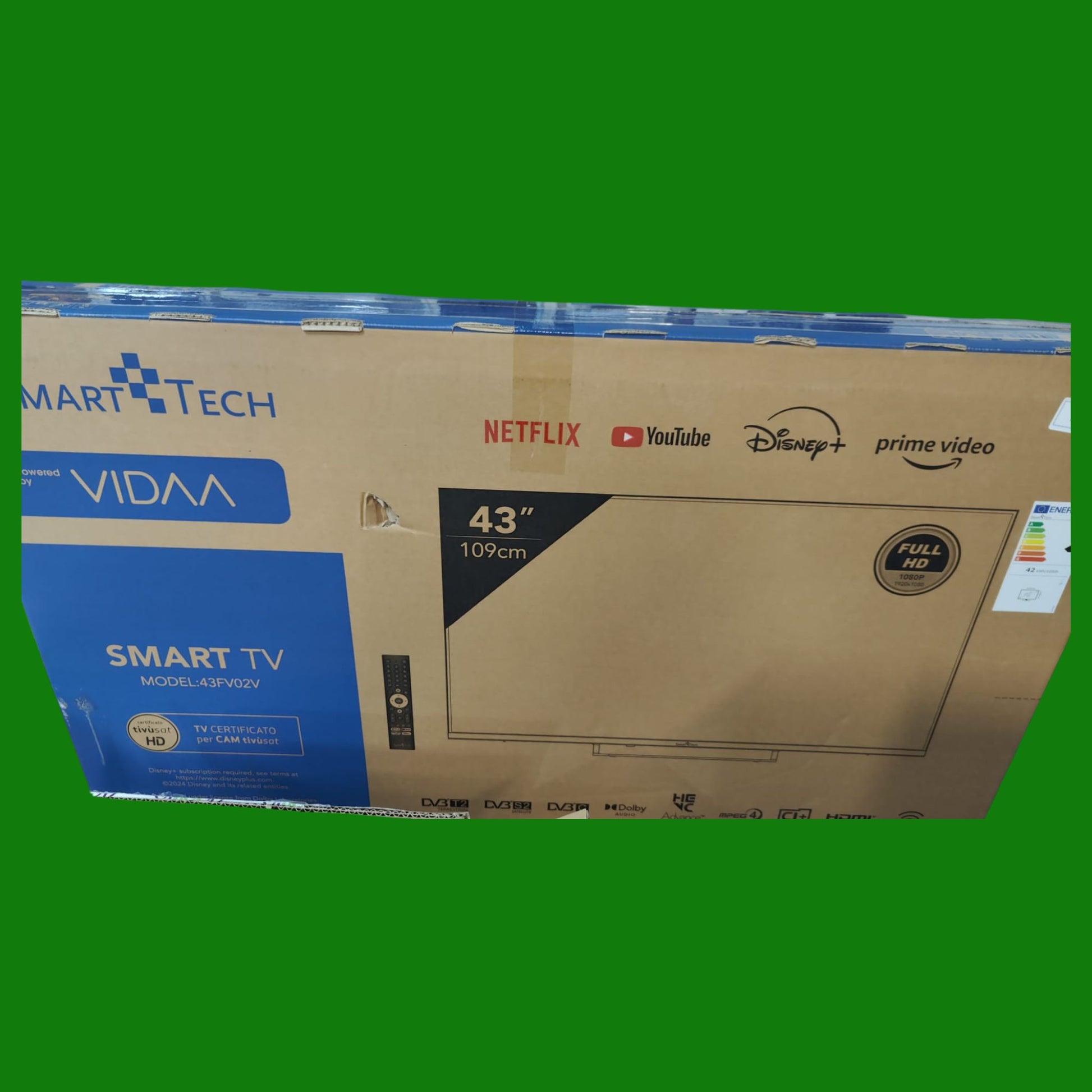Smart Tech Smart TV 43 Pollici 4K Ultra HD Display LED Linux