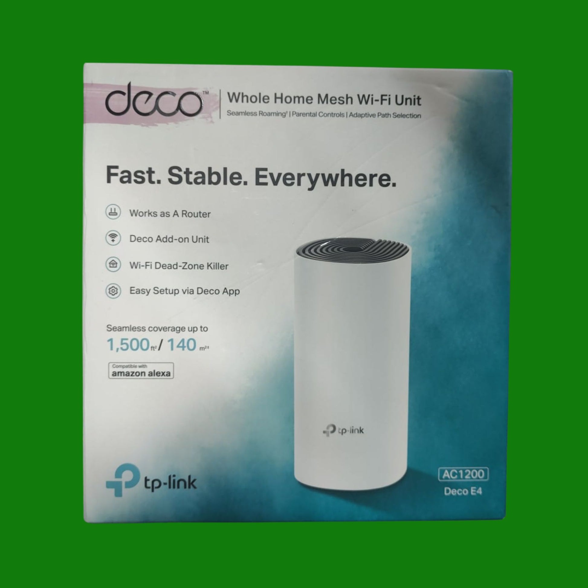 Tp-Link Deco E4 Wifi Mesh, Dual Band Ac1200, 2 Porte Ethernet 100Mbps