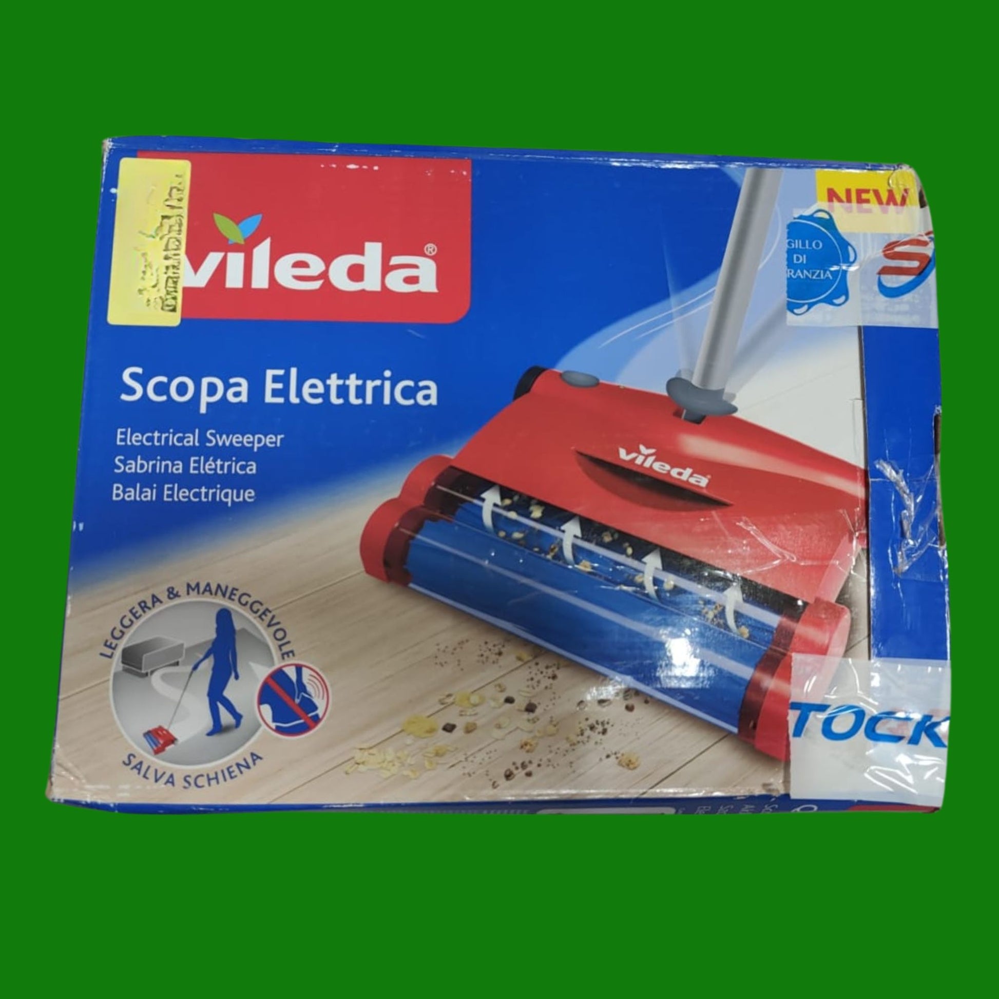 Vileda Scopa Elettrica Quick & Clean, Scopa Elettrica Senza Fili,