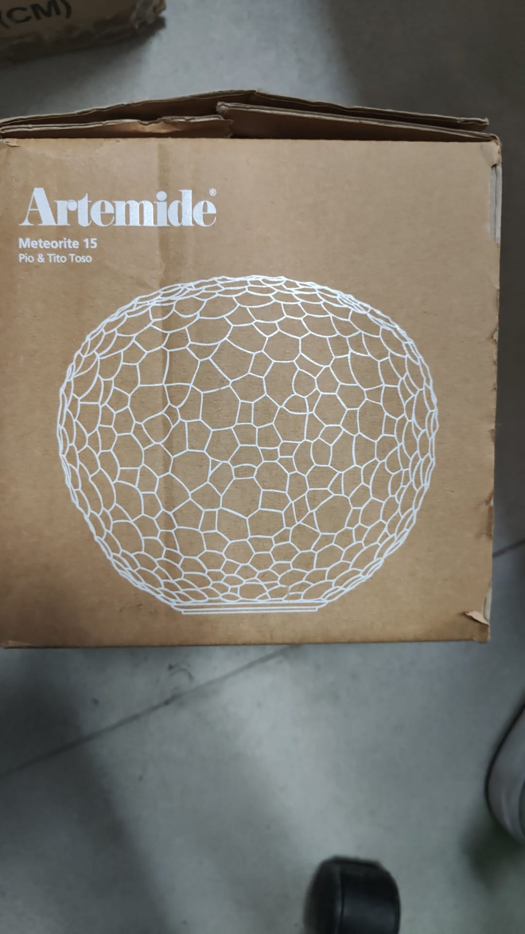METEORITE-Lampada da tavolo in vetro, Ø 15 cm, colore: Bianco Artemide