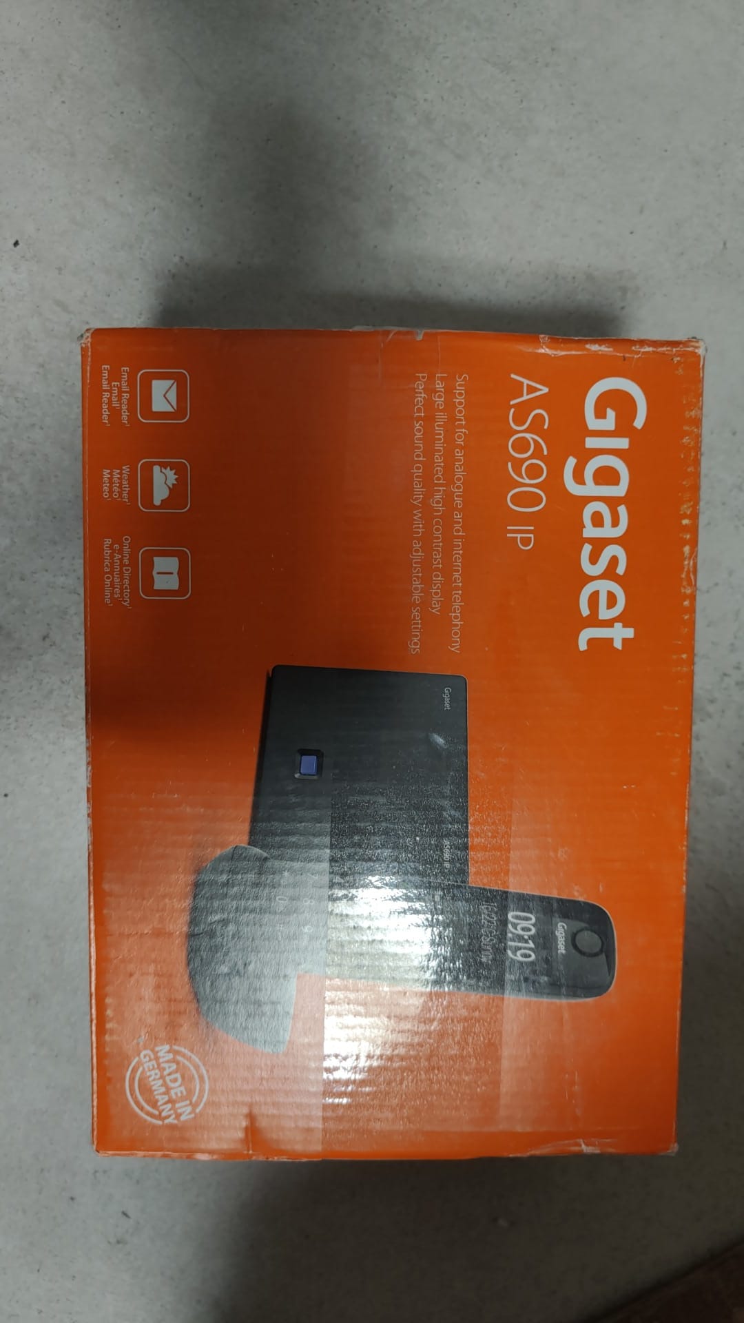 Gigaset AS 690 IP Telefono Cordless per Chiamate VoIP e Telefonia Fissa, Nero [Italia]