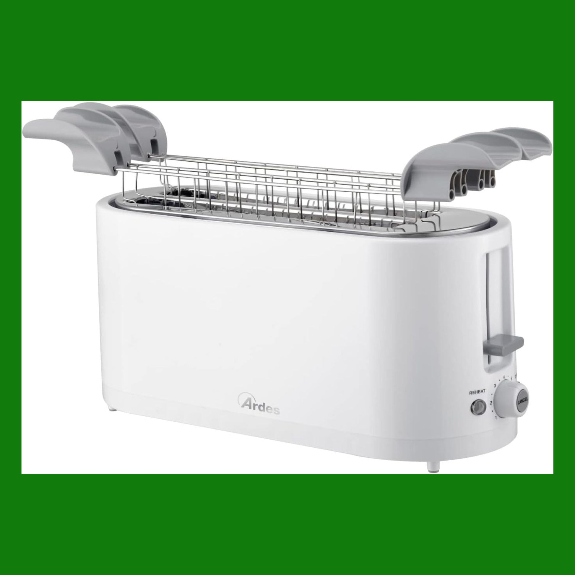 ARDES - ARTOAST02 TOSTO SLEEK PLUS Tostapane con Pinze per Toast Farciti - 2 Timer per 7 Tostatur