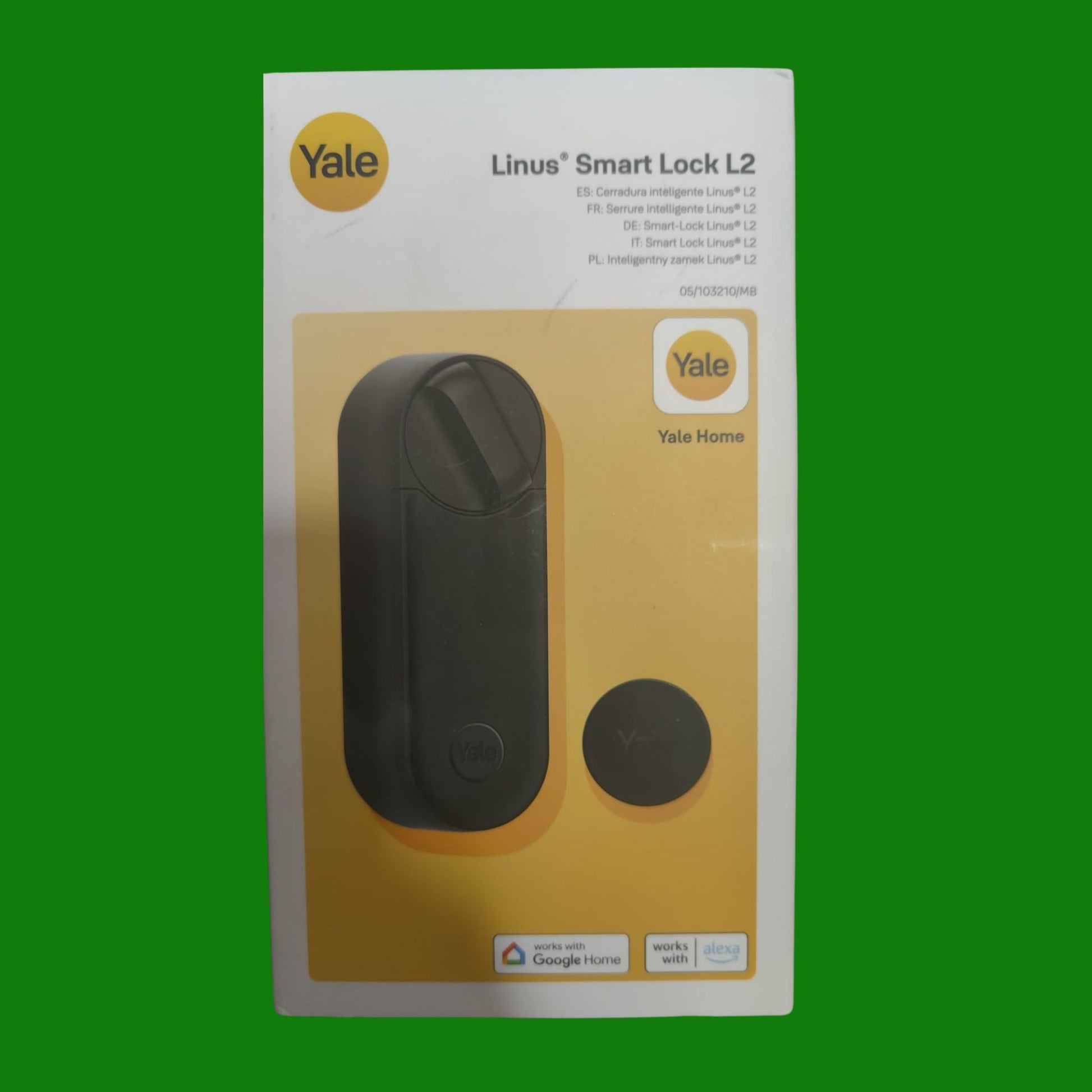 Yale Linus Smart Lock L2 05/103210/MB Nero, accesso senza chiave, Installazione fai da te, Blocco/sblocco da remoto, Wi-Fi integrato