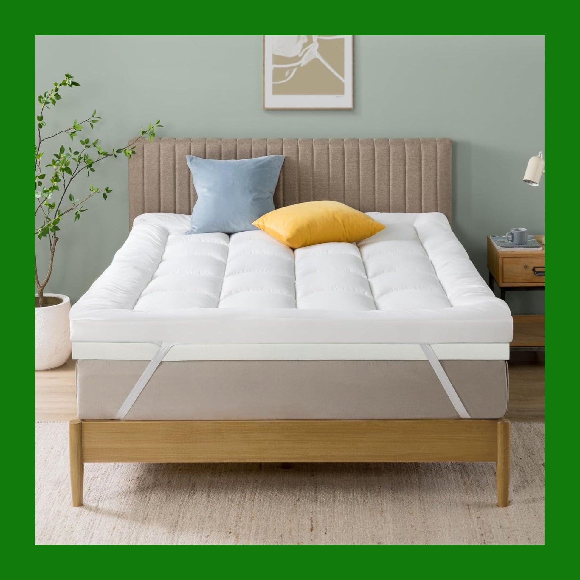 Zinus Topper Matrimoniale 160x190 cm, 10 cm Schiuma Memory a Celle Aperte