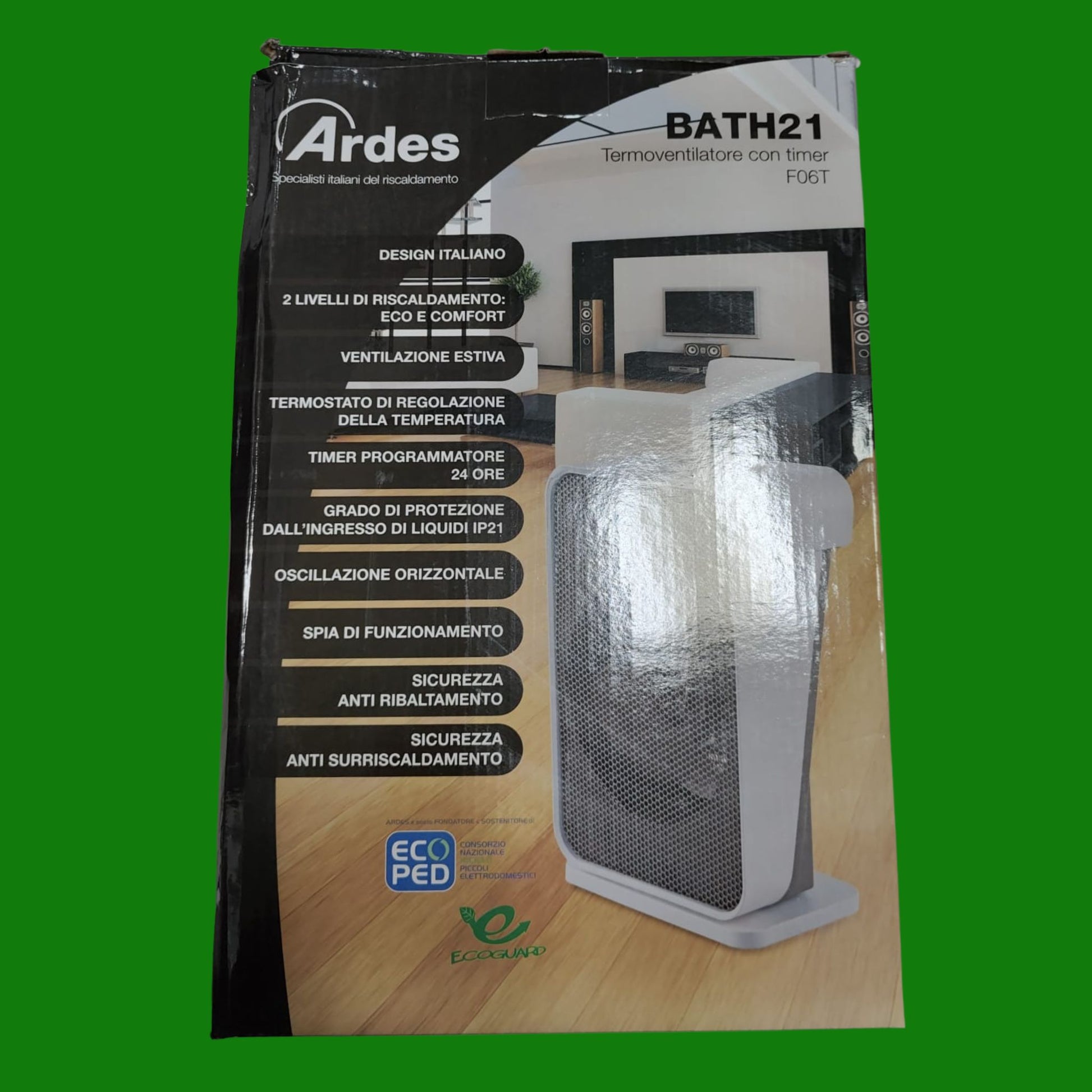 ARDES Bath21 Termoventilatore Potenza 2000 W con Timer
