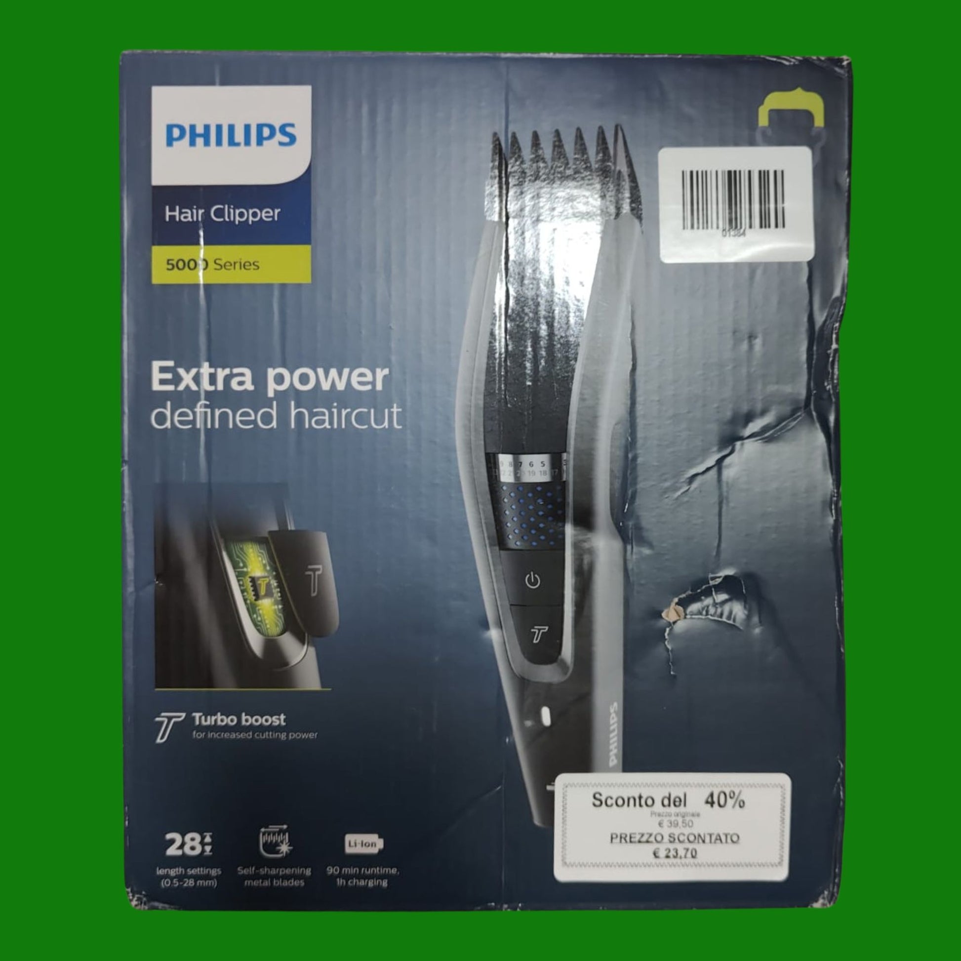 Philips Hair Clipper Serie 5000 Regolacapelli con Tecnologia Trim-n-Flow e DualCu