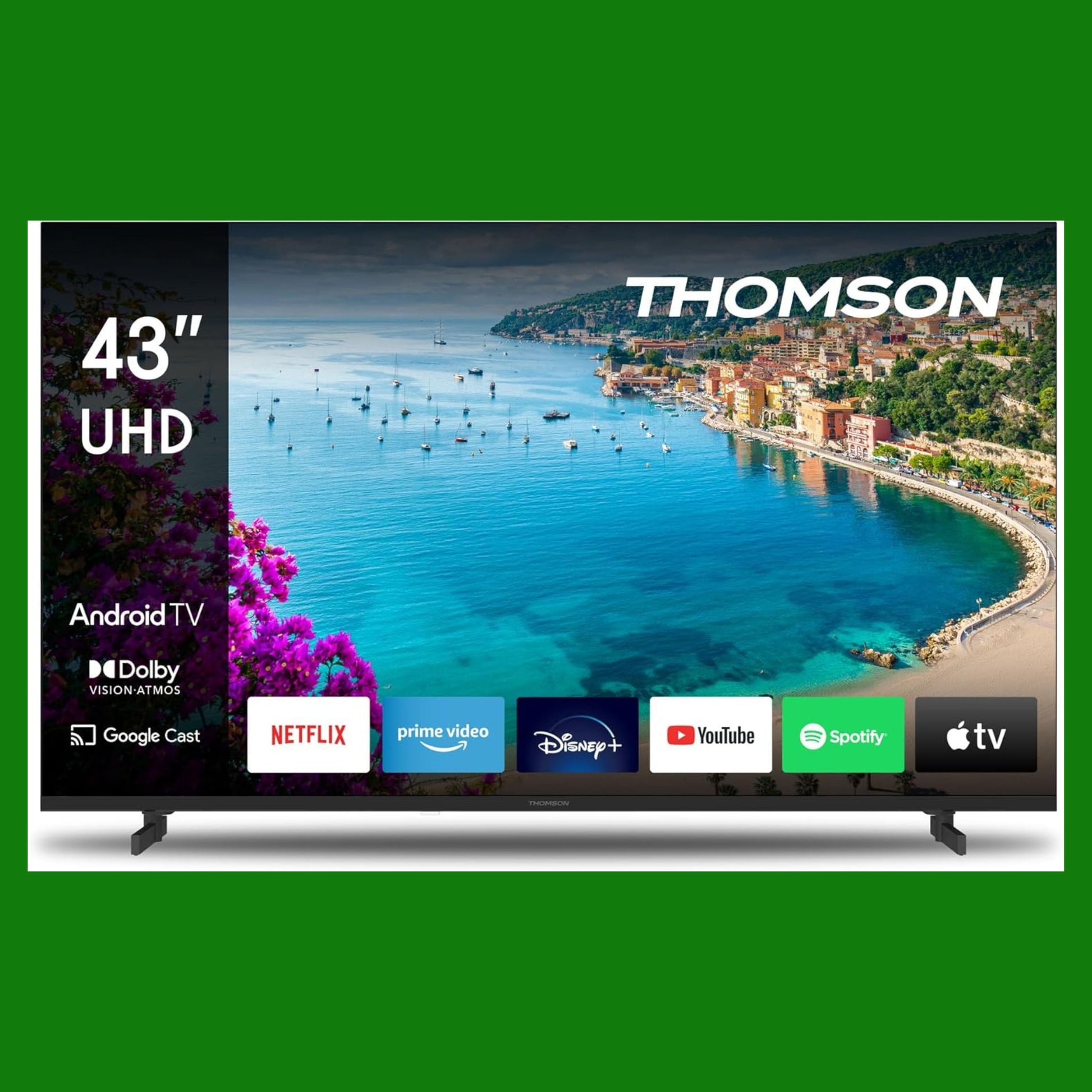 Thomson 43 Pollici (109 cm) 4K Ultra HD Smart Android TV, Google Assistant, Wi-Fi, Dolby Digital, Bluetooth