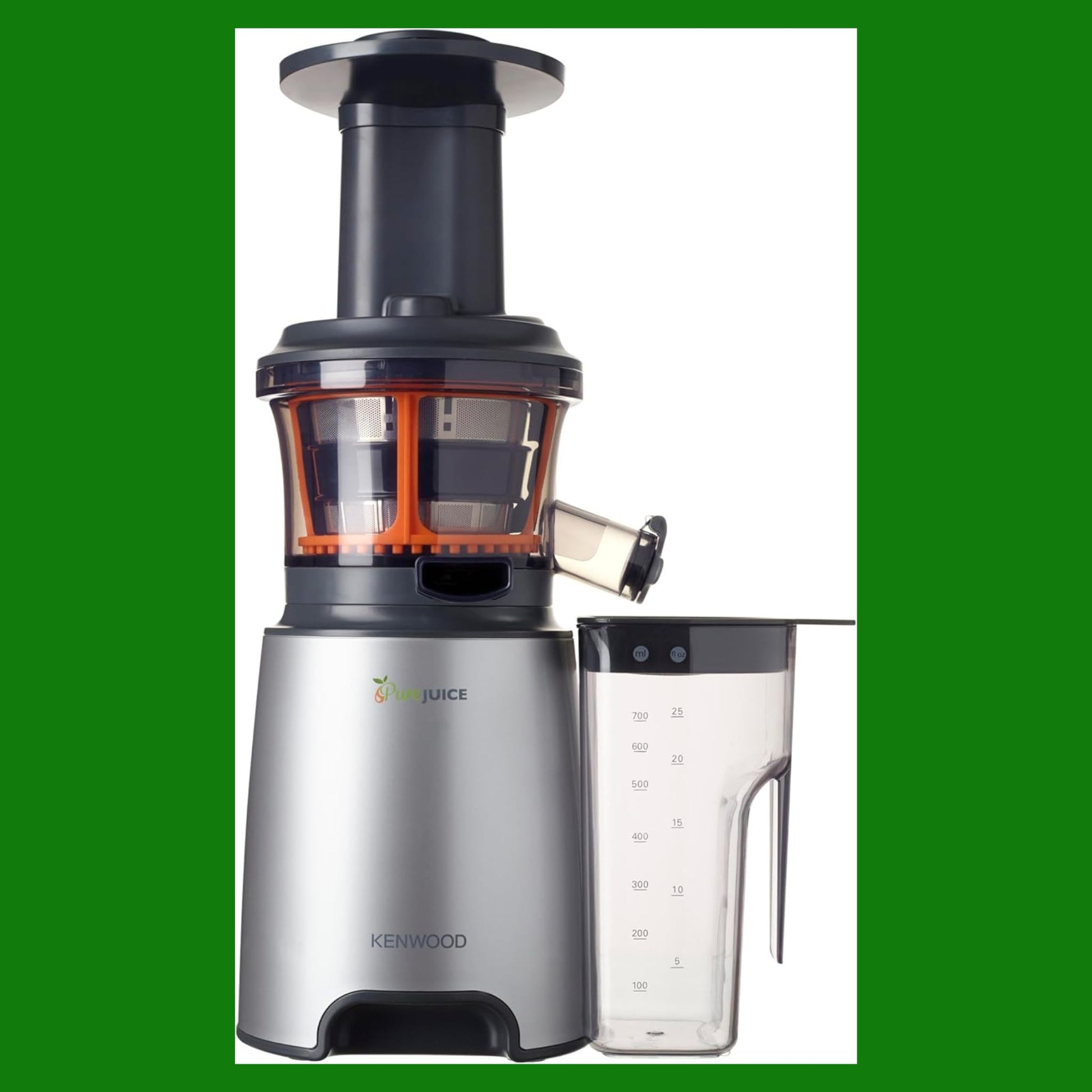 Kenwood JMP601SI PureJuice Estrattore di Succo a Freddo, Centrifuga Slow Juicer
