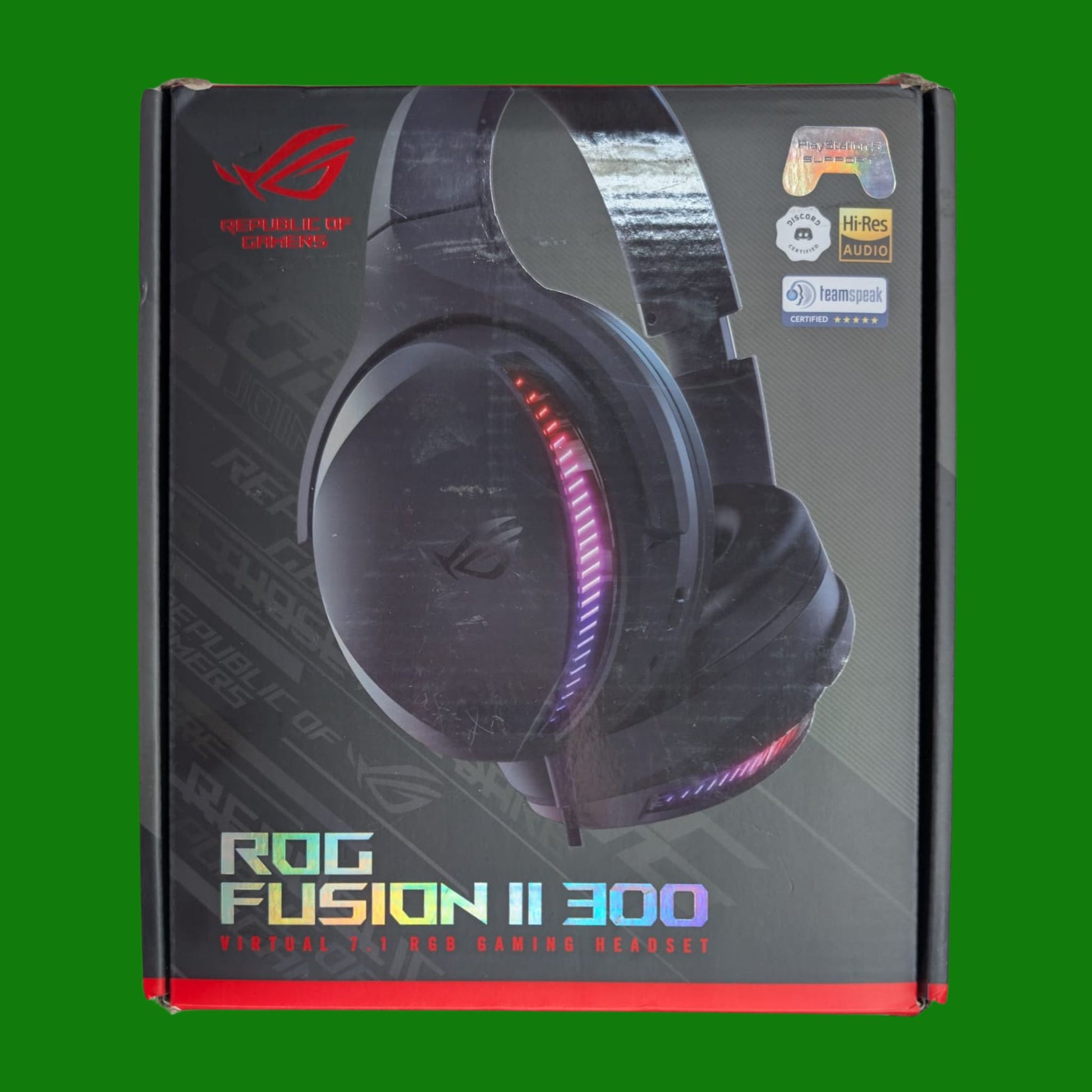 ASUS ROG Fusion II 300, Cuffia Gaming USB-C e USB-A, Microfono AI Beamforming