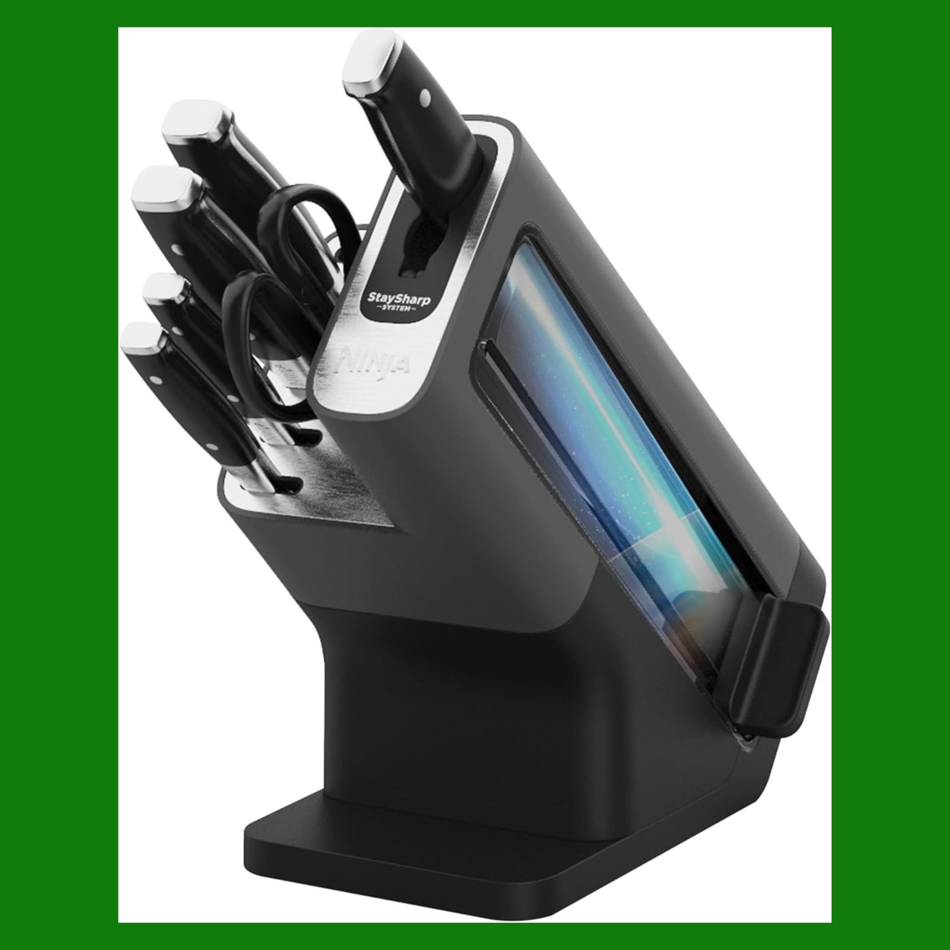 Ninja Foodi StaySharp Set di Coltelli con e Affilacoltelli Integrato