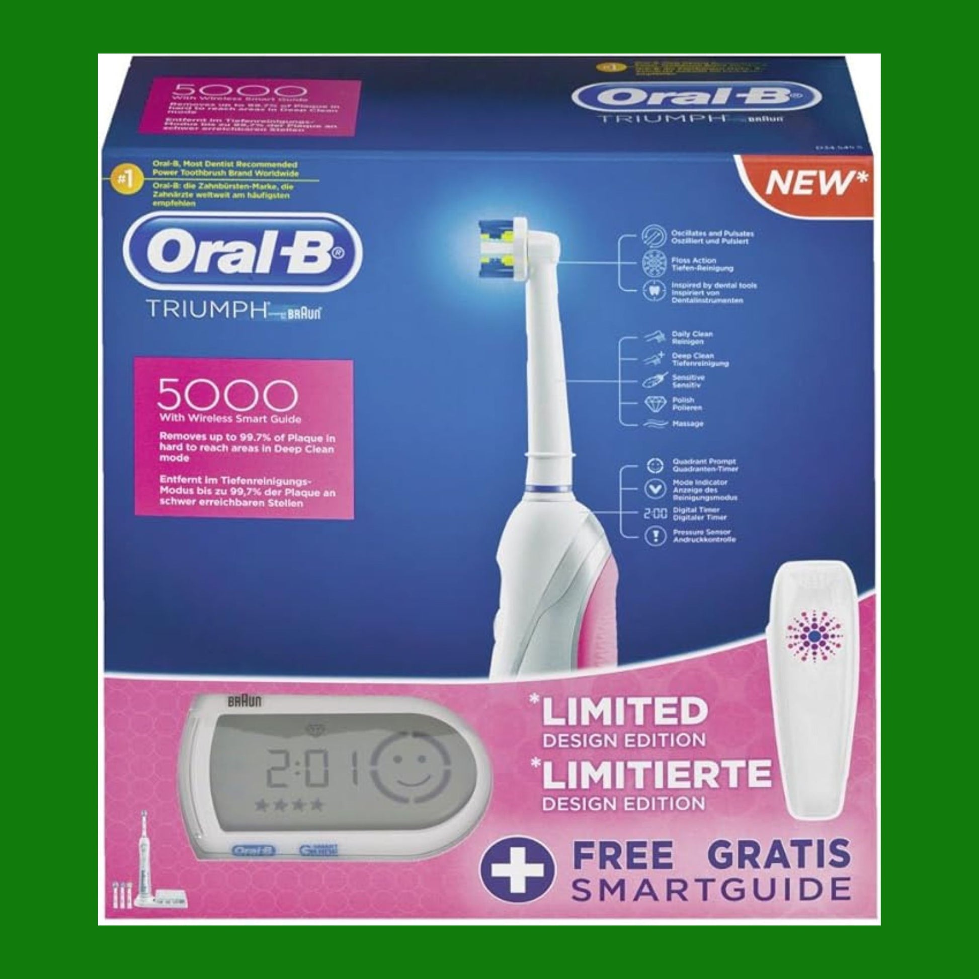 ORAL B Triumph 5000 Smart Guide, White/Silver