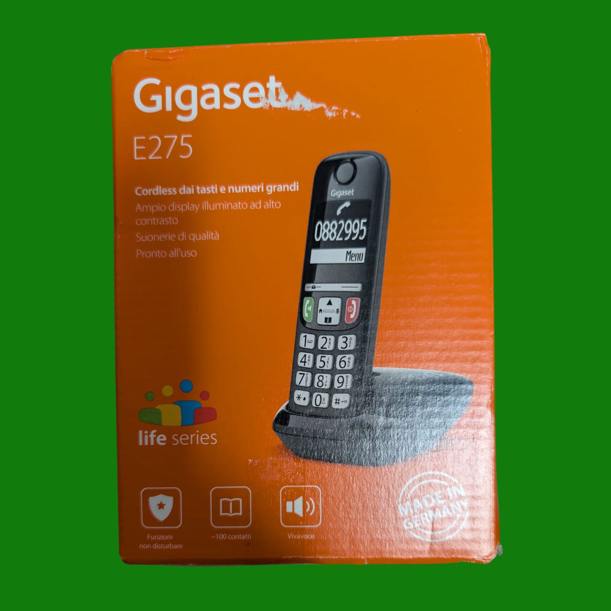 Gigaset E275 - Telefono DECT Portatile - Cordless - Tasti Grandi